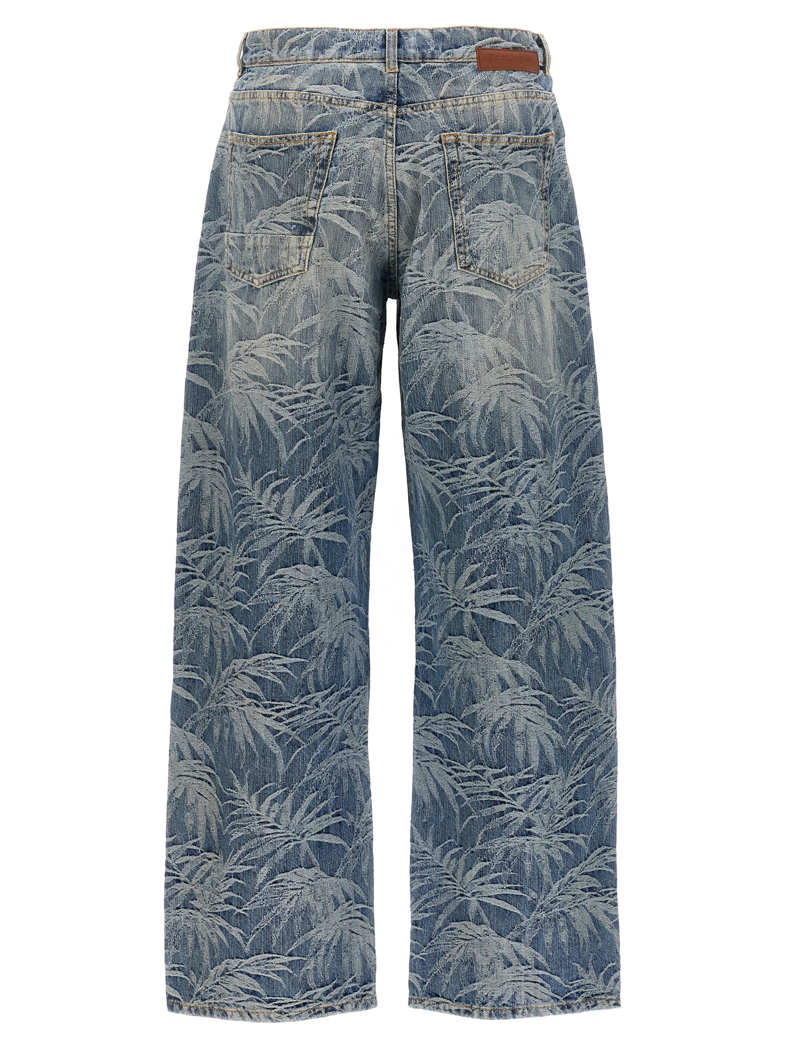 Shop Palm Angels Palms Jeans In Light Blue