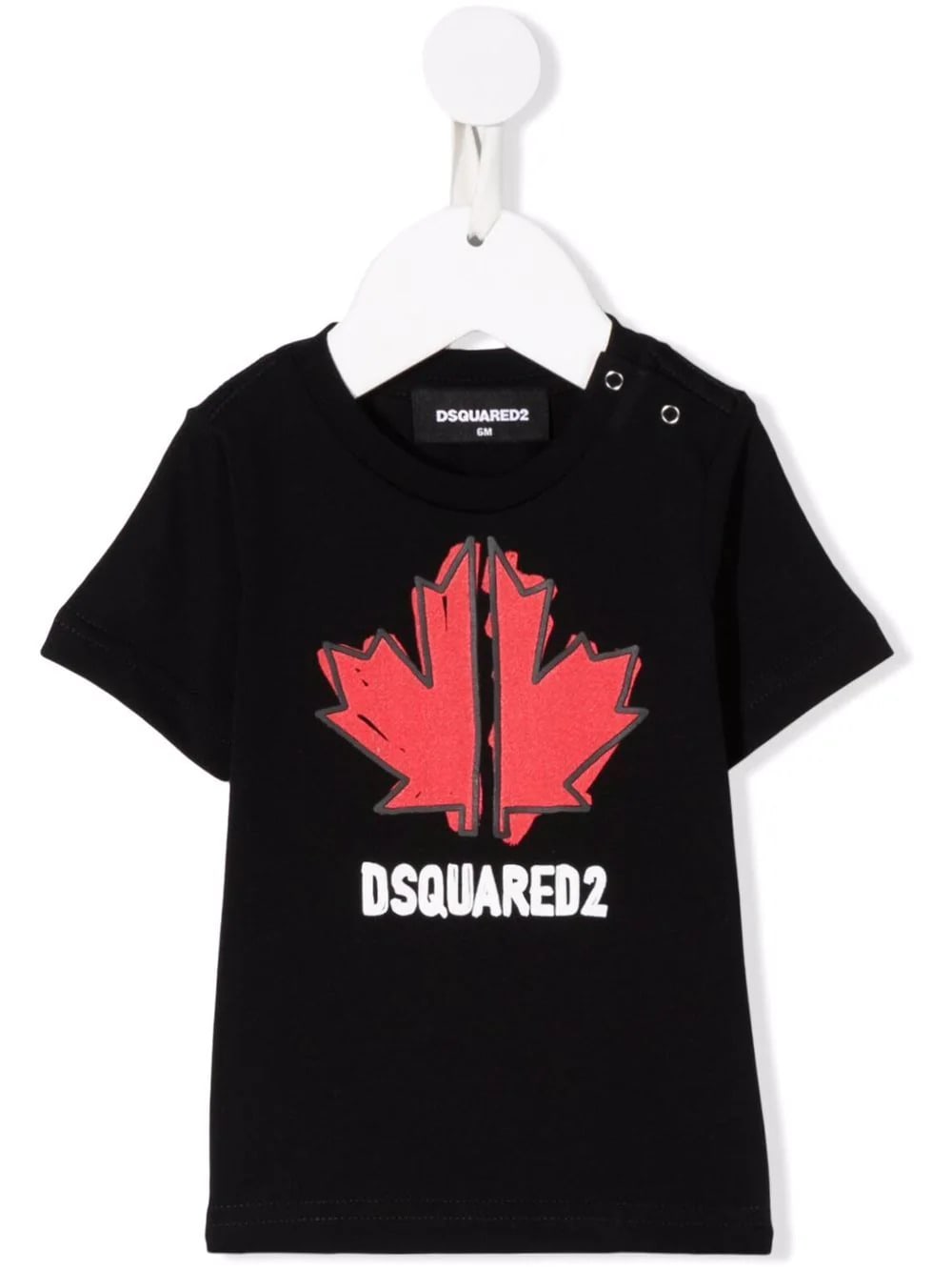 Dsquared2 Kids Black T-shirt With Front And Back Sport Edtn.05 Print