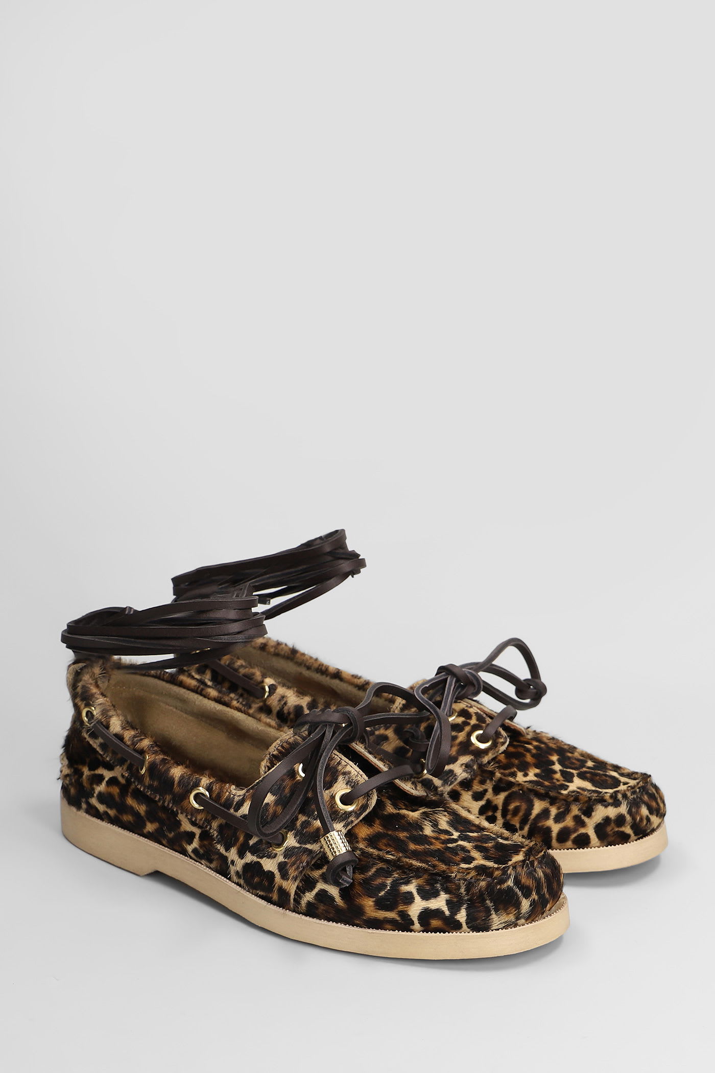 Golden Goose Boat Loafers In Animalier Pony Skin In Multi