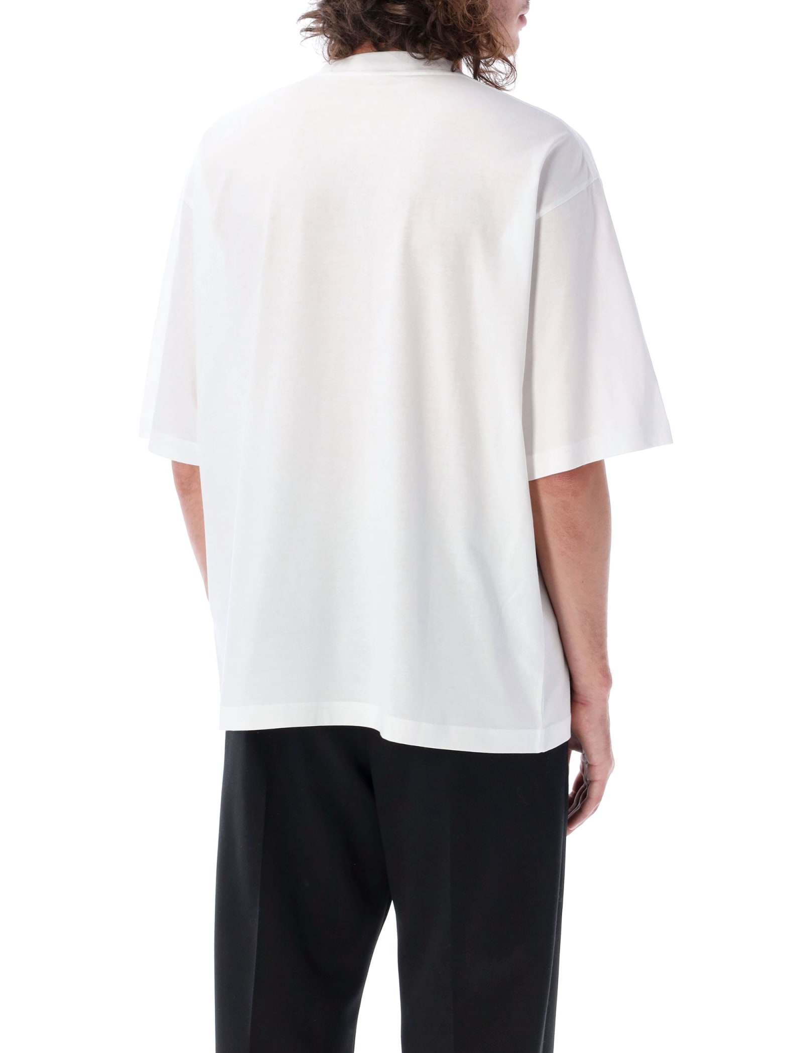 Shop Marni Boxy T-shirt  Logo In White