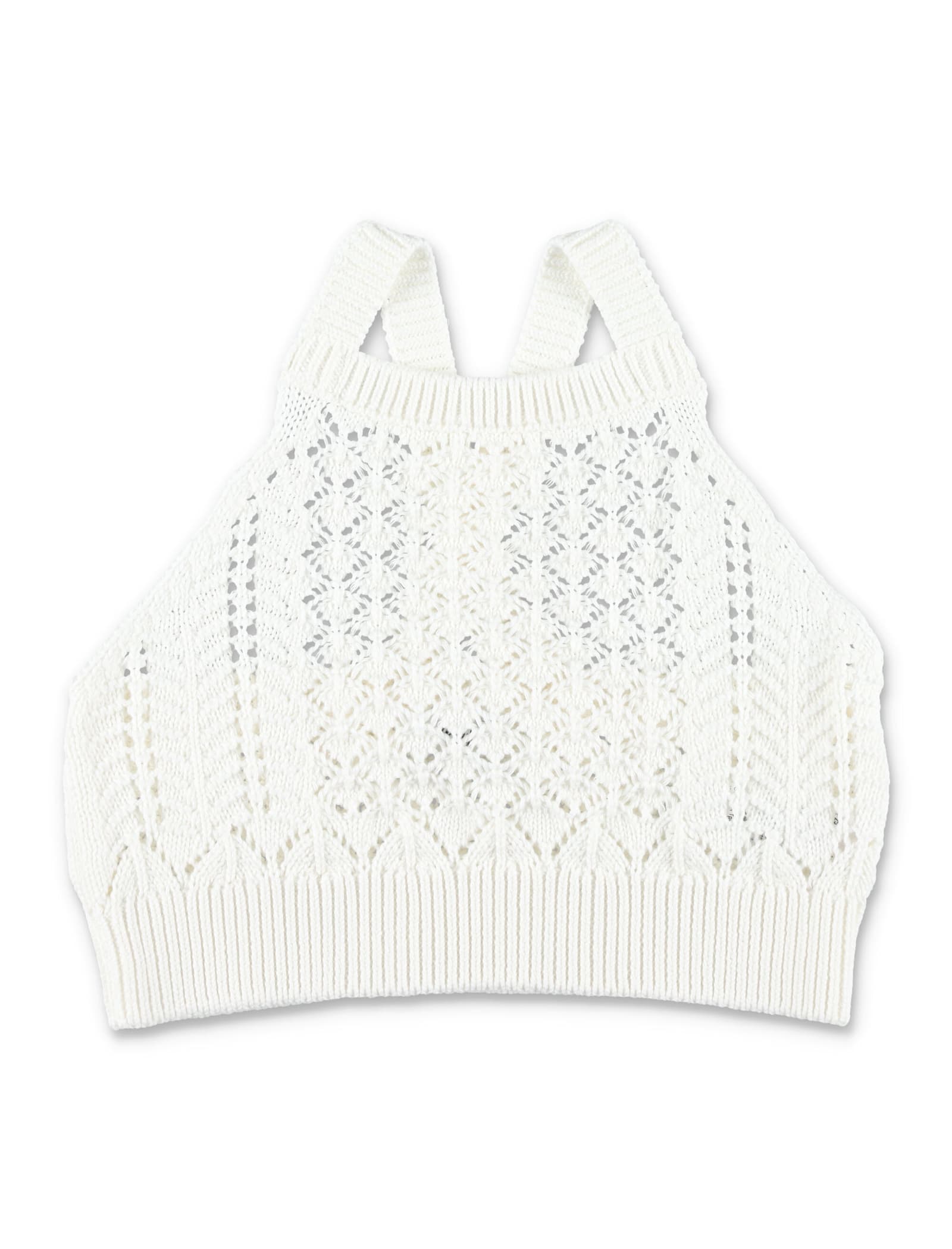 Il Gufo Kid - Crochet Top In White