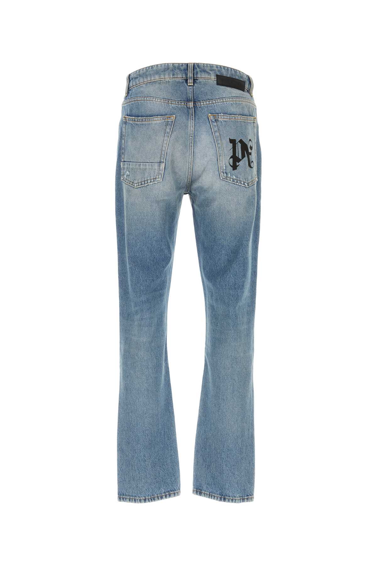 Shop Palm Angels Denim Jeans In 0503