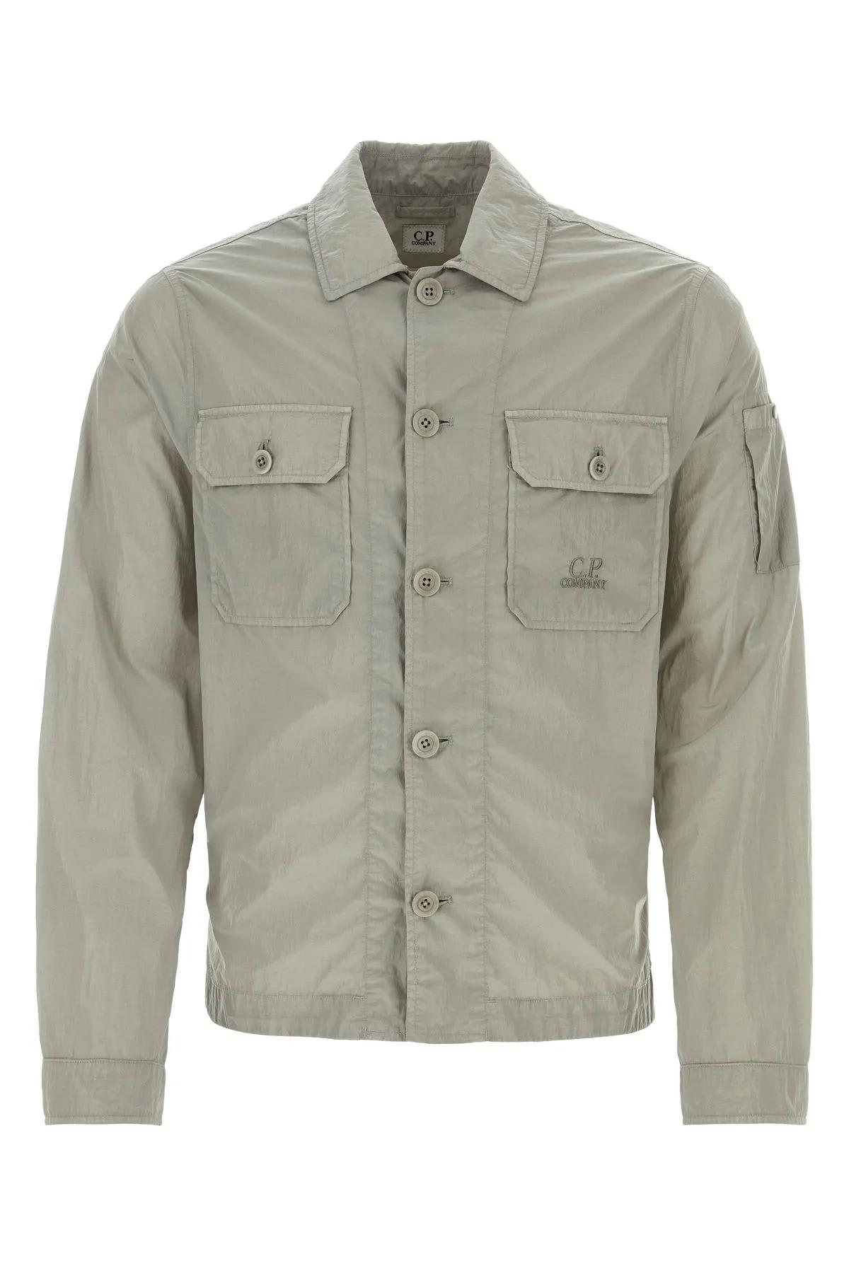 Shop C.p. Company Grey Nylon Shirt