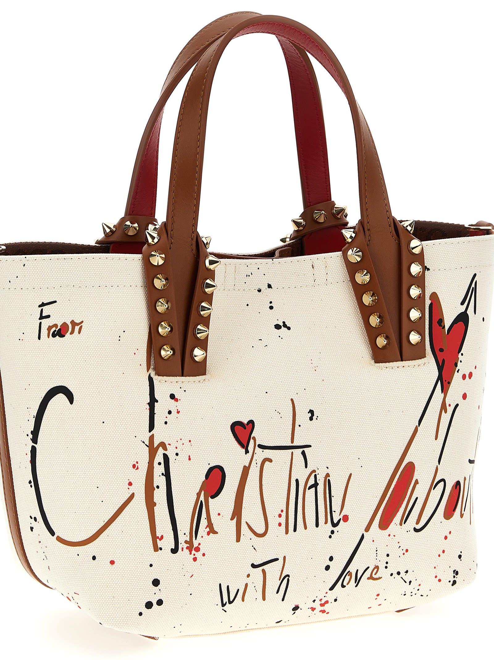 Christian Louboutin Small Cabata Shopping Bag In Natural