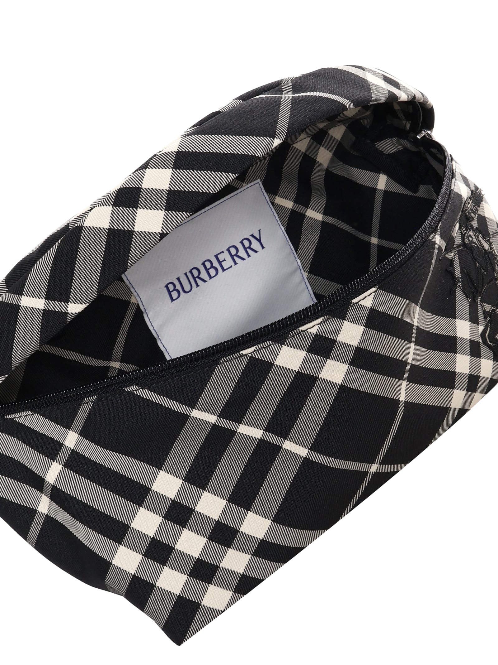 Shop Burberry Waist Bag With Adjustable Strap In Black