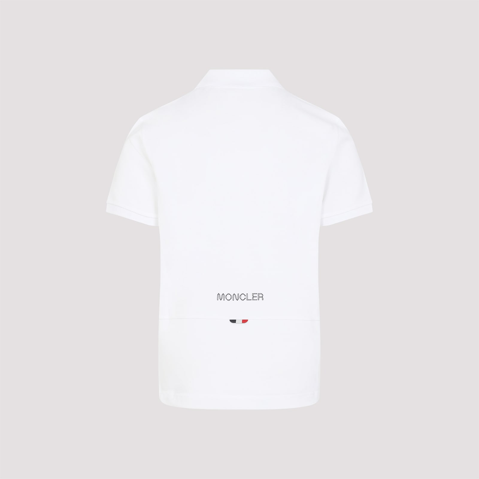 Moncler Classic Cotton Polo T-shirt In White