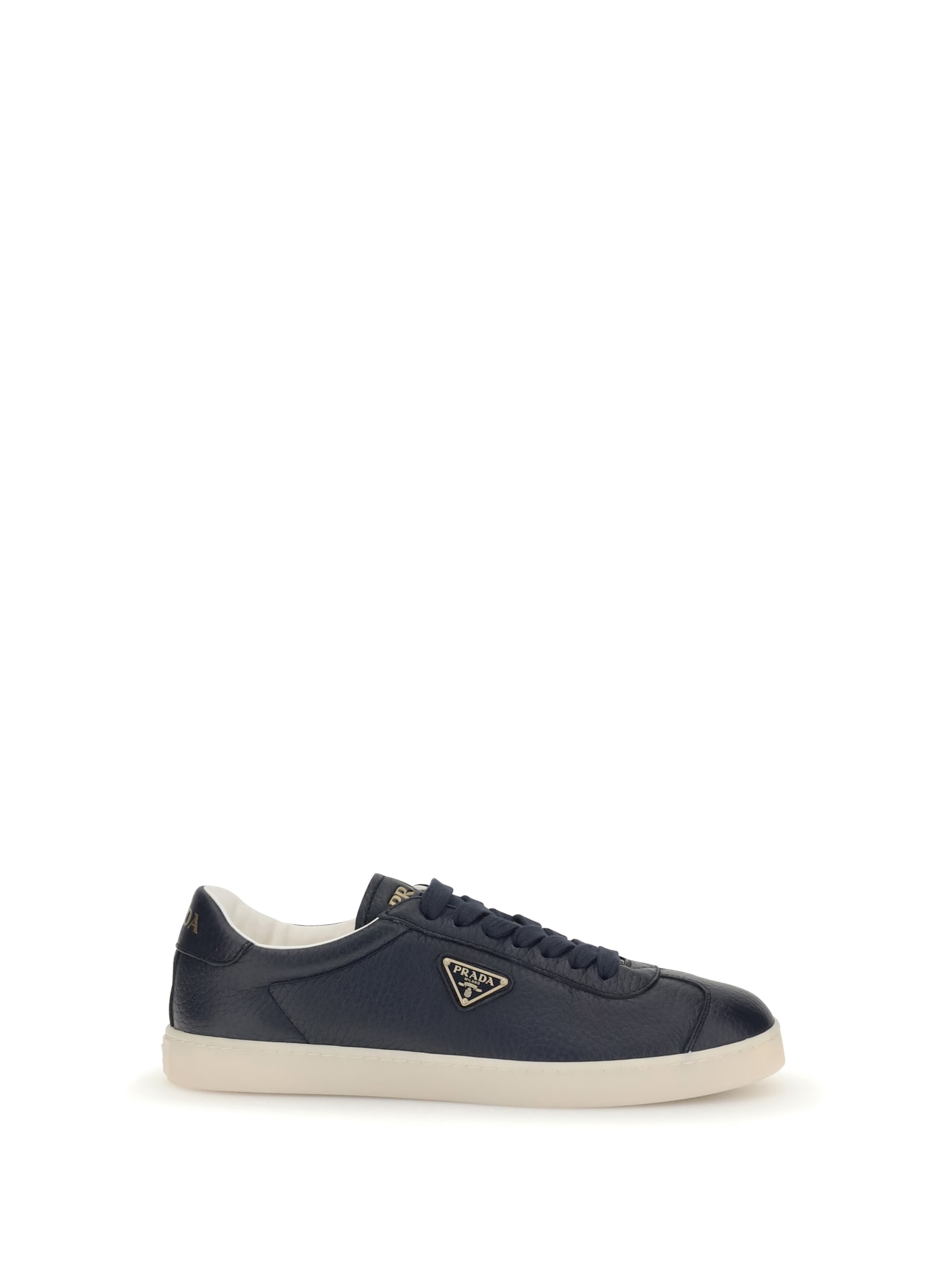 Prada Round-toe Low-top Casual Shoes In Black