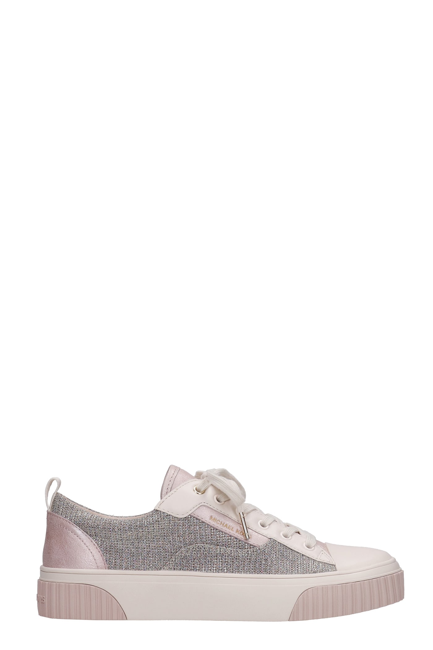 Michael Kors Oscar Sneakers In Rose-pink Fabric