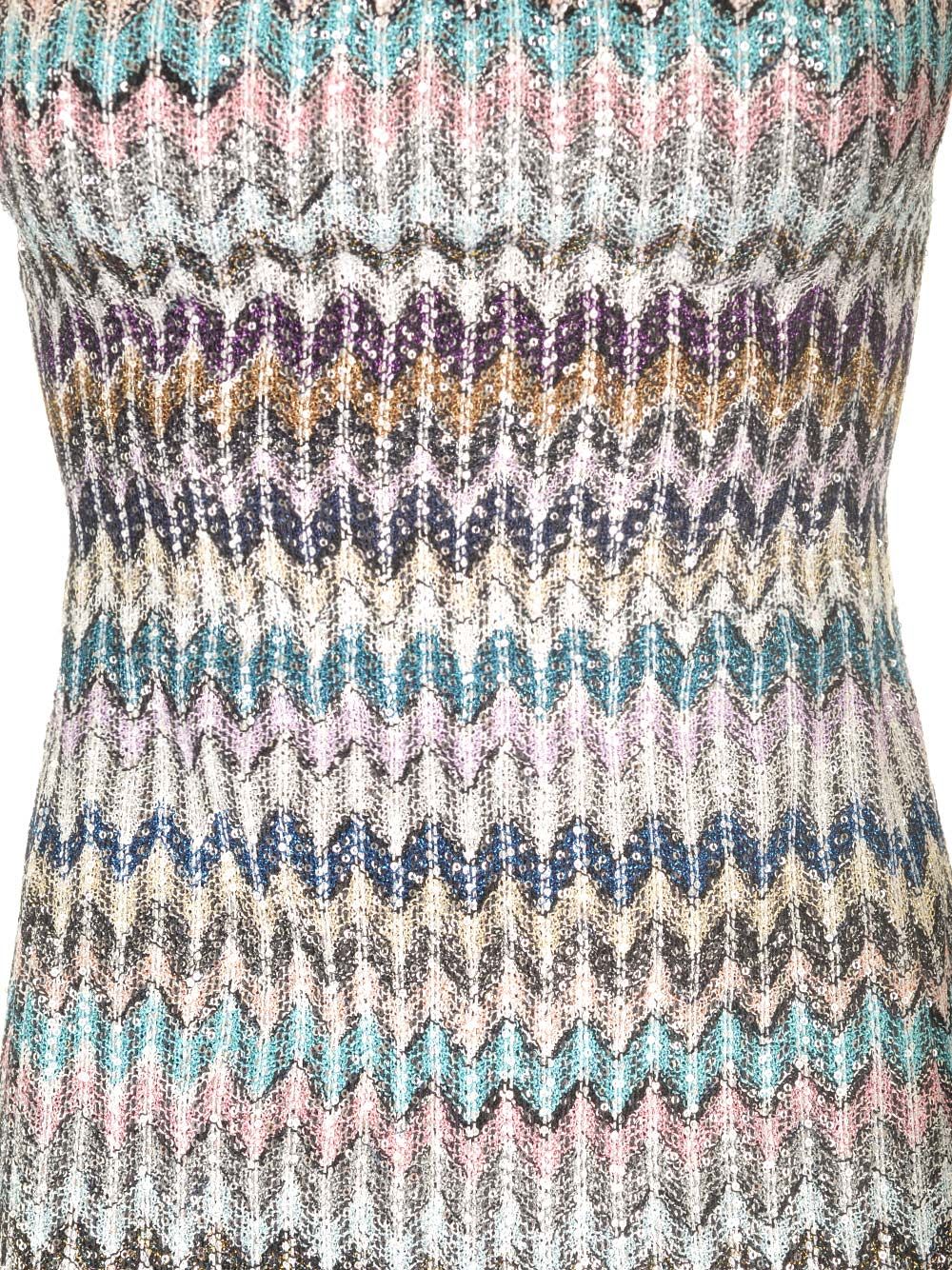 Shop Missoni Sweetheart Neckline Mini Dress In Multicolor