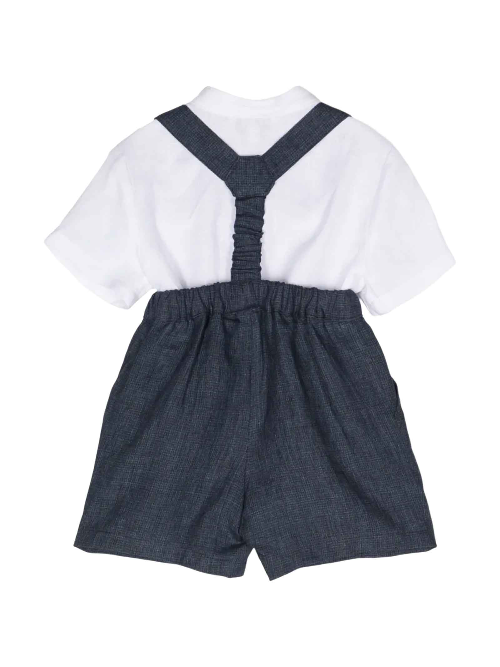 Shop Emporio Armani Blue Shorts Set Baby Boy In Fant.blu