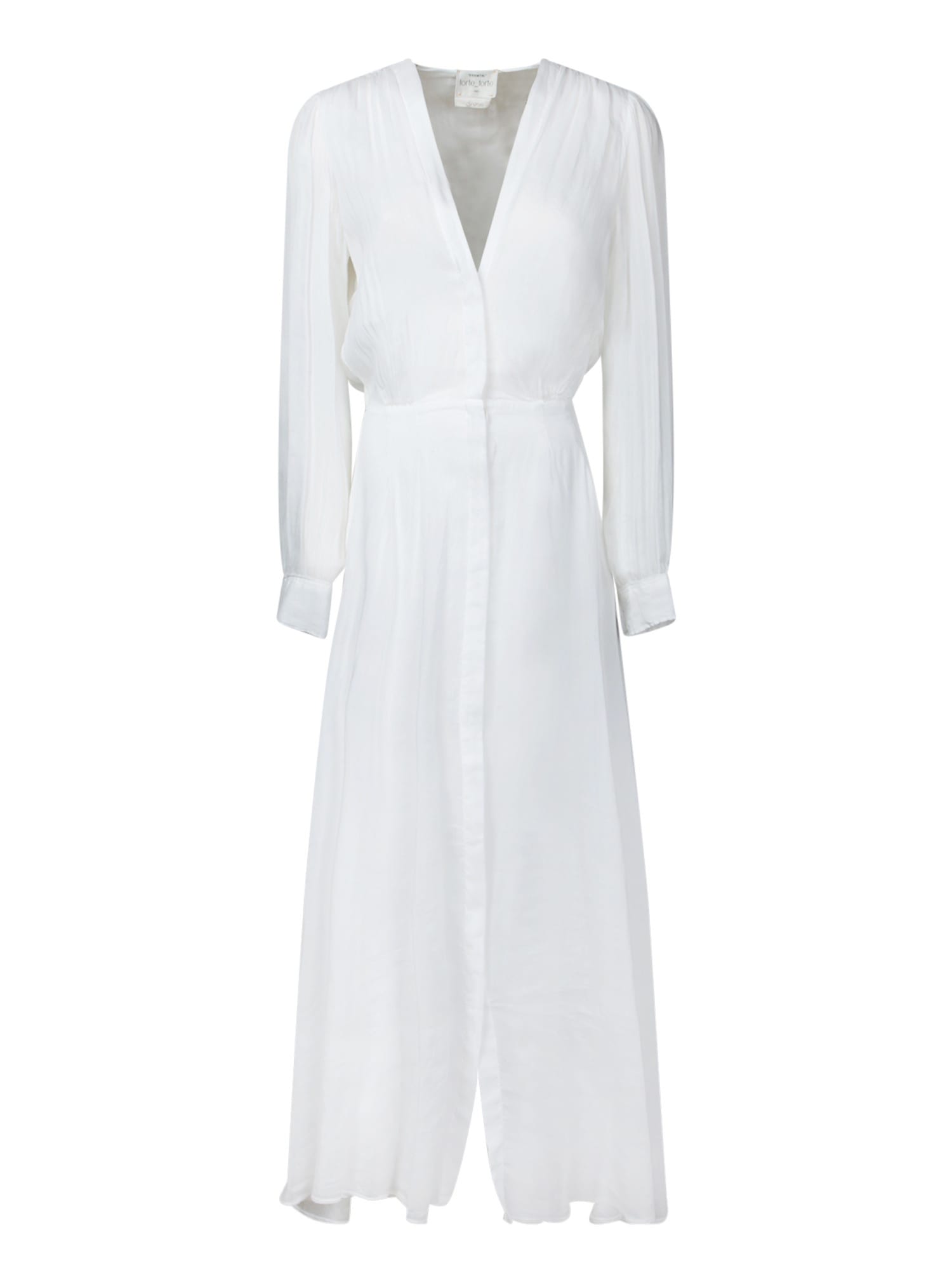 FORTE FORTE LONG WHITE VOILE DRESS