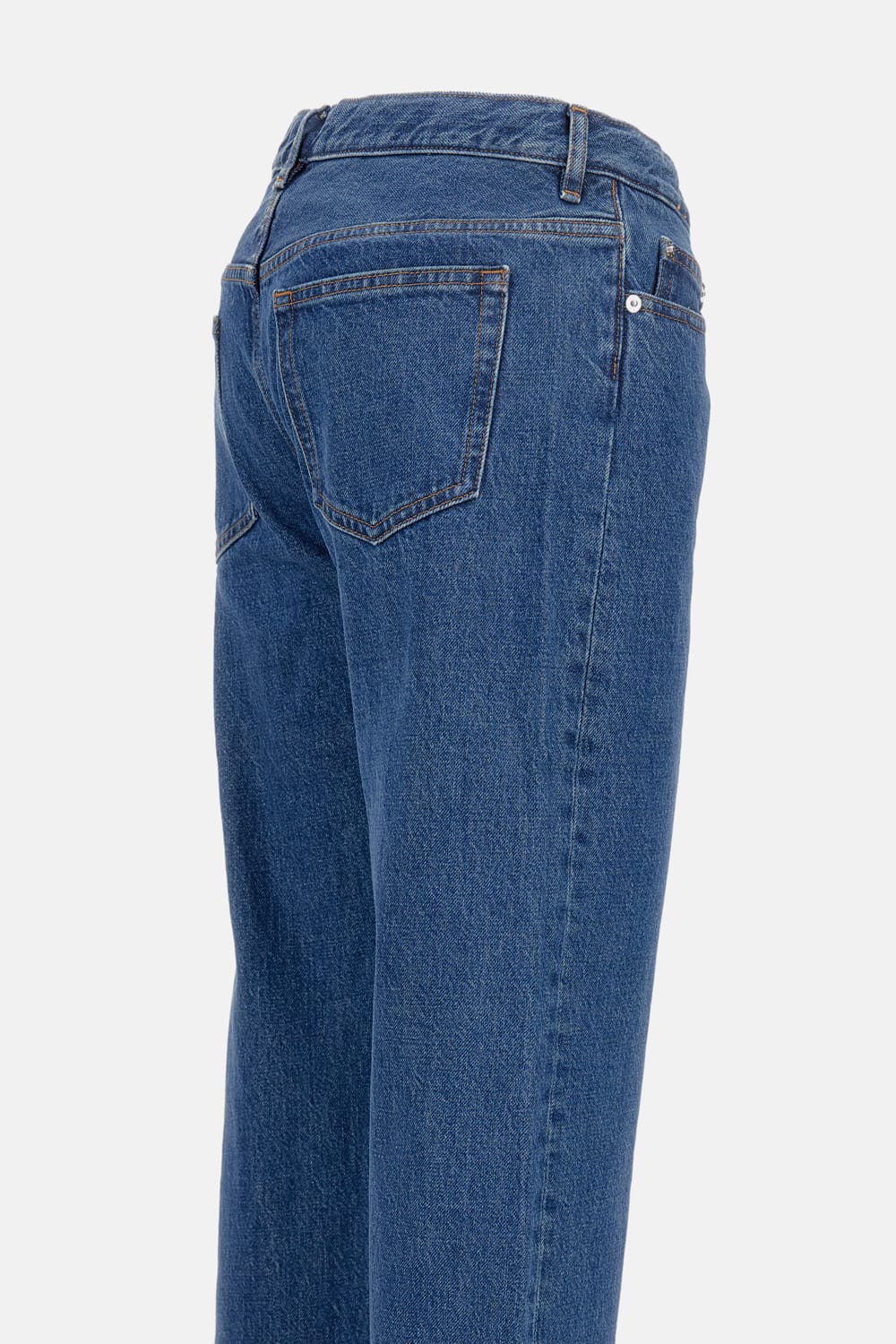 Apc A.p.c. Classic Straight-leg 5-pocket Jeans With Zip Closure In Blue