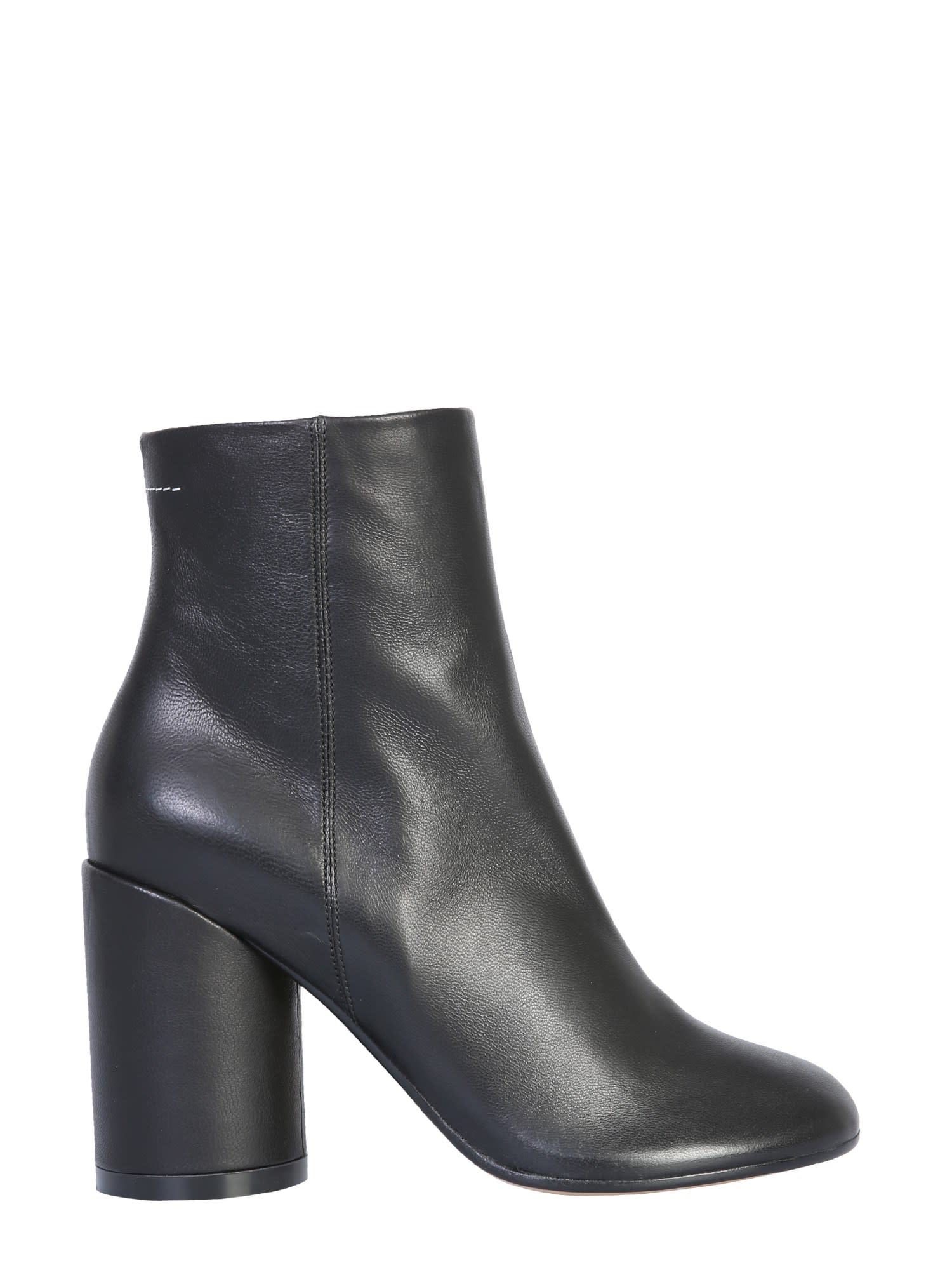 Mm6 Maison Margiela 6 Heel Ankle Boots In Black In T8013 Black | ModeSens