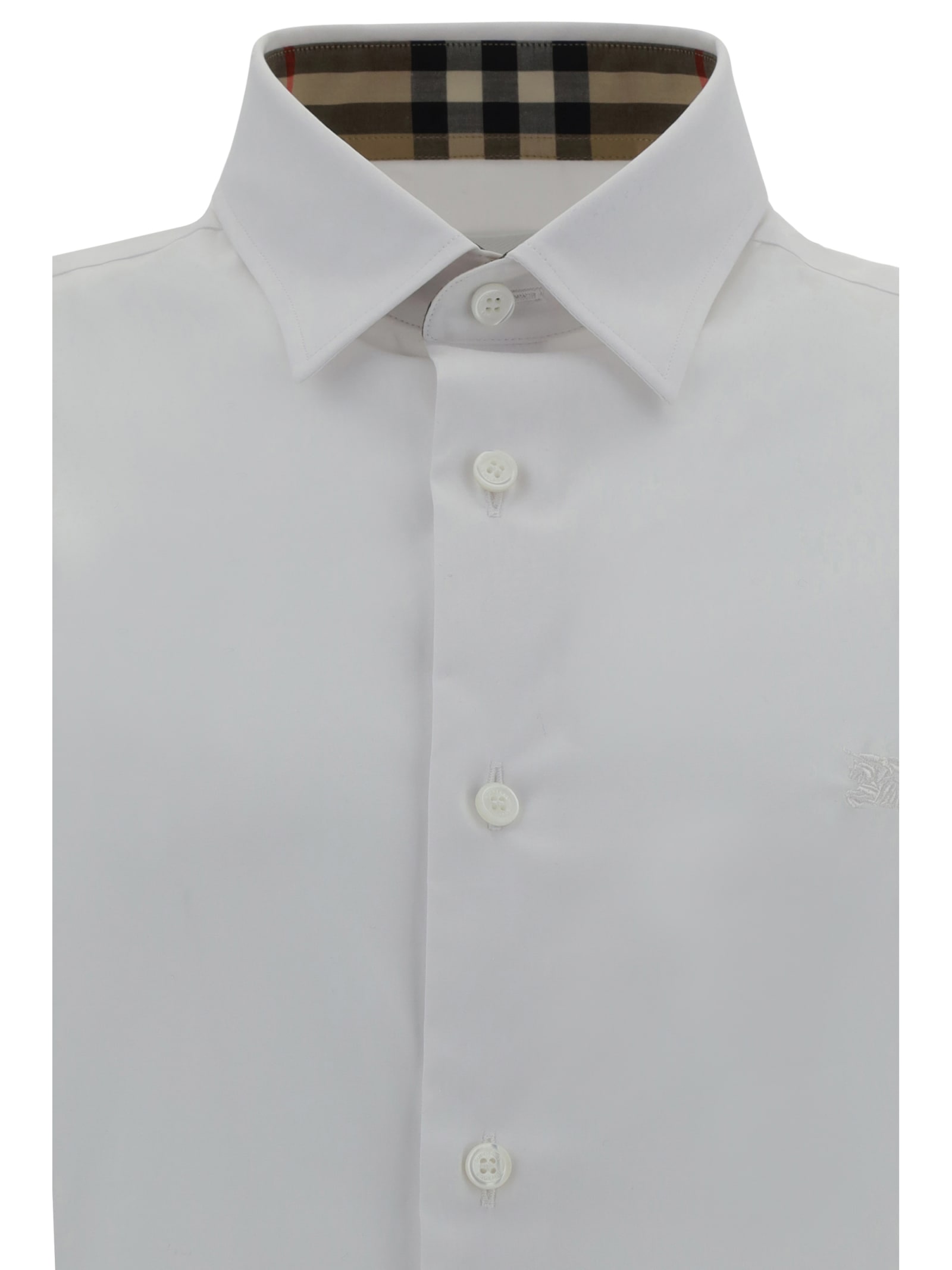 Shop Burberry Sherfield Shirt In White Cotton