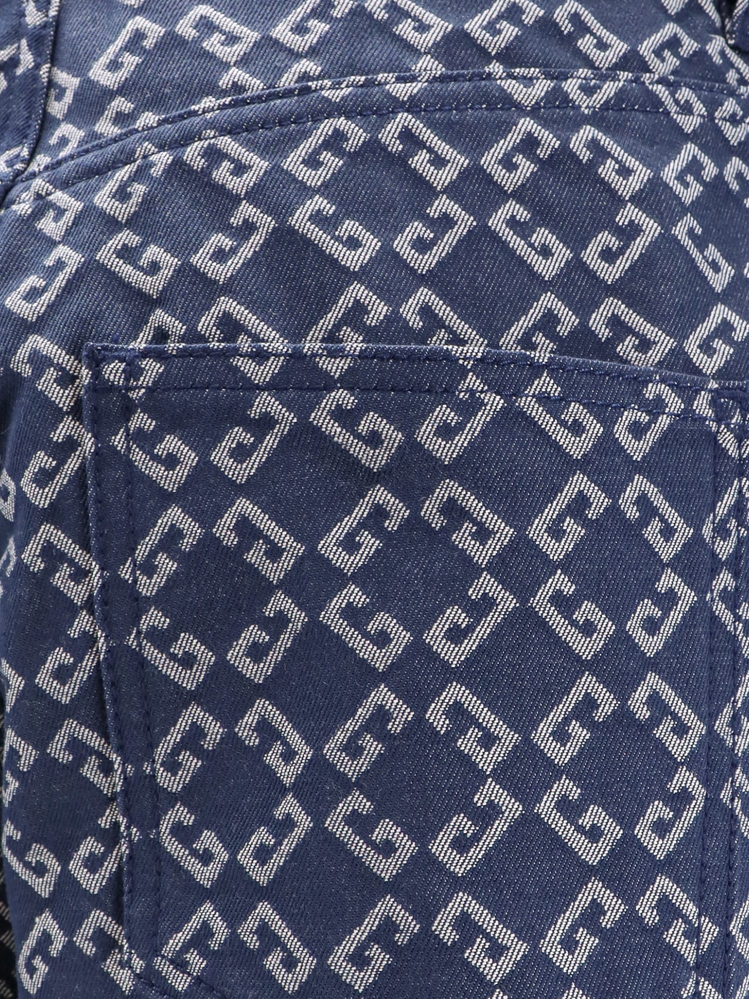 Givenchy High-waisted Tapered Jeans With Distinctive Pattern In Blue