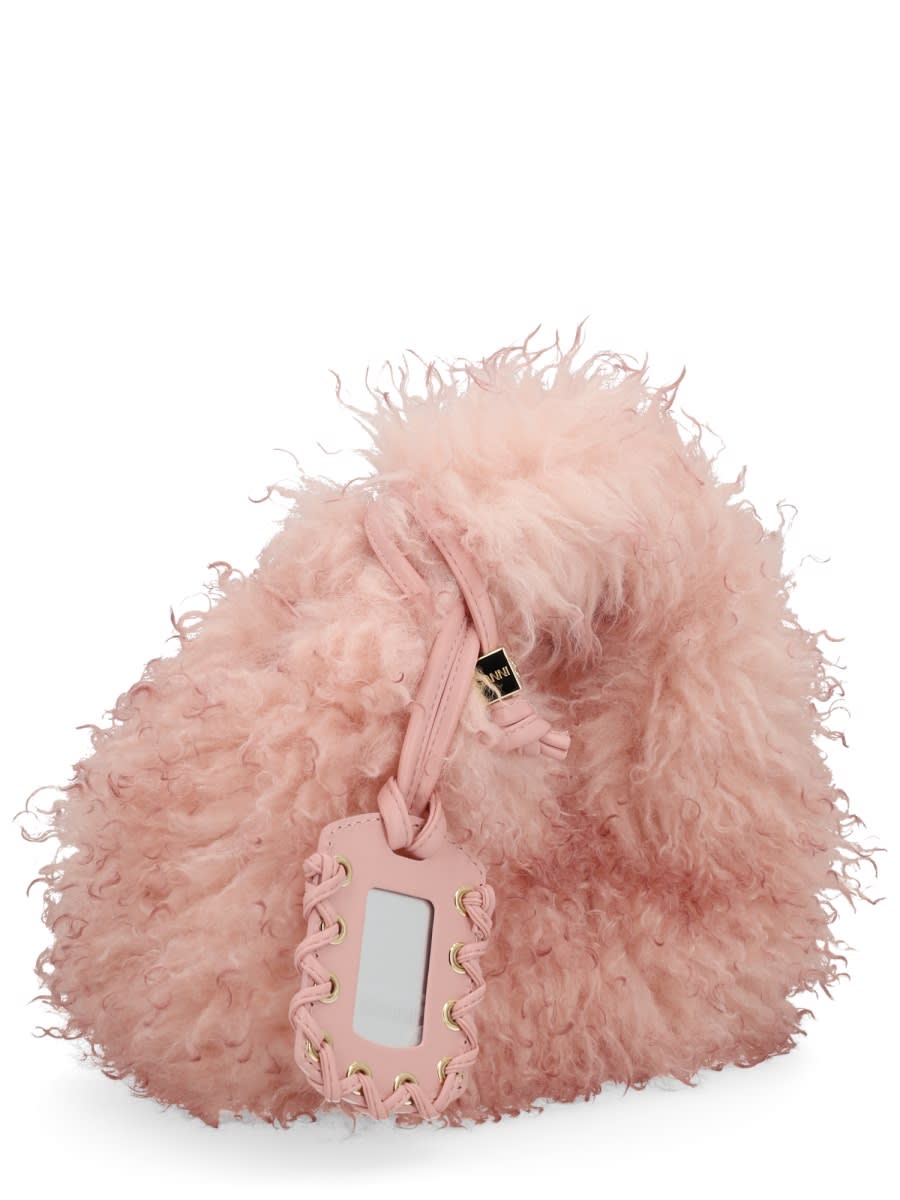 Ganni Mini Hobo Bag In Pink