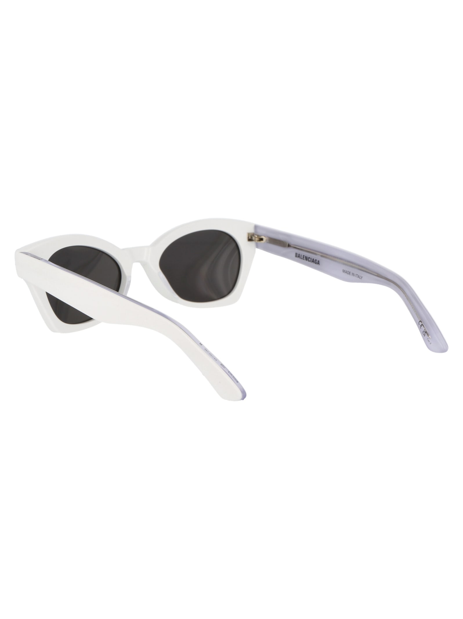 Shop Balenciaga Bb0230s Sunglasses In 005 White White Grey