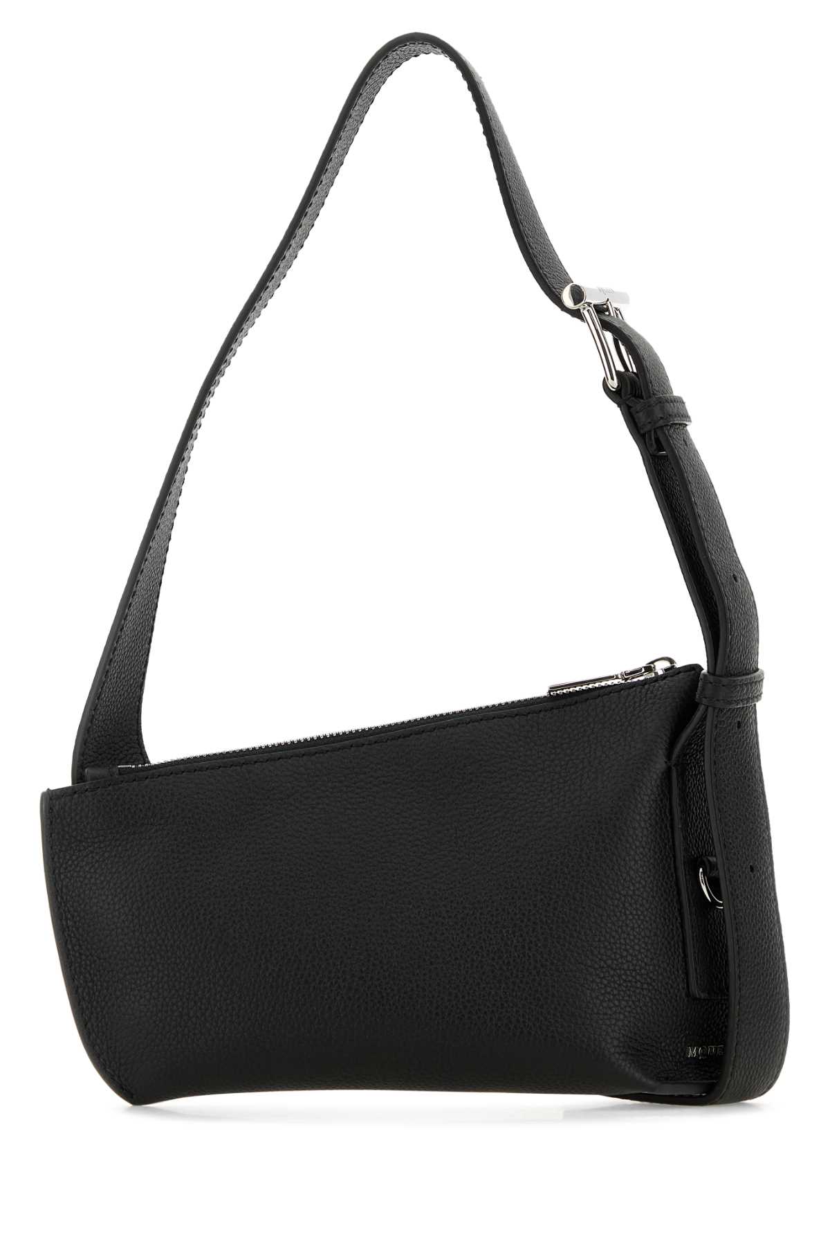 Black Leather Sling T-bar Crossbody Bag