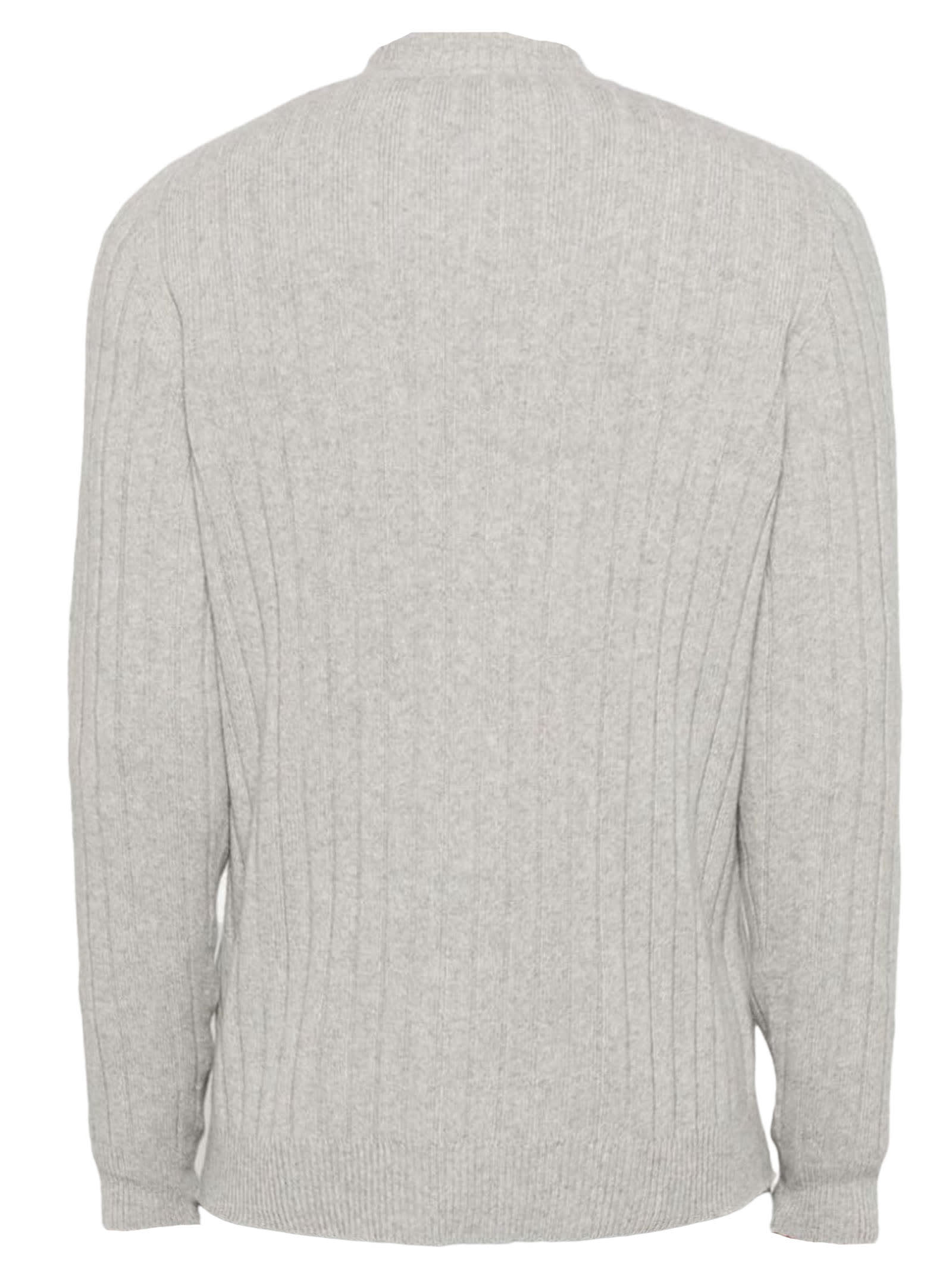 Shop Drumohr Grey Cashmere-wool Cardigan