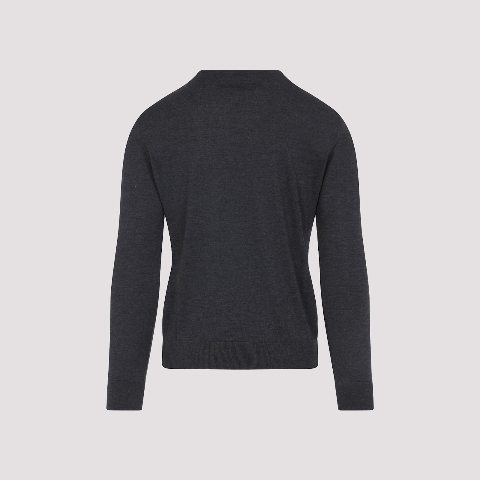 Zegna Soft Cashmere Crewneck Sweater With Ribbed Cuffs And Hem In Gray