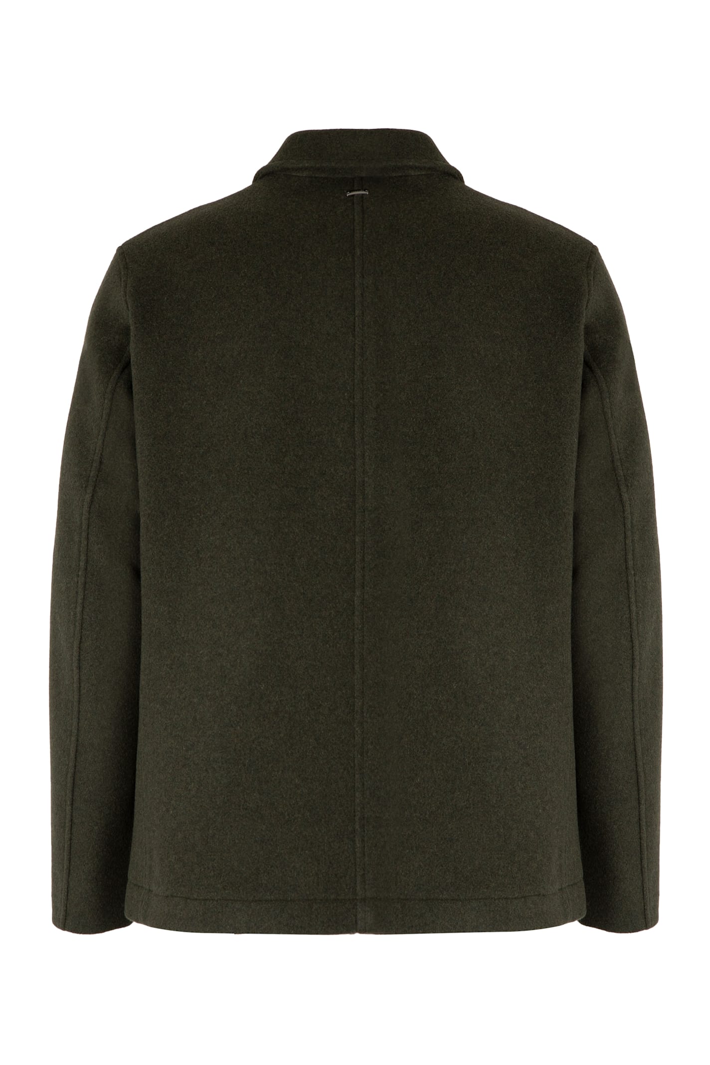 Herno Wool Overshirt In Green