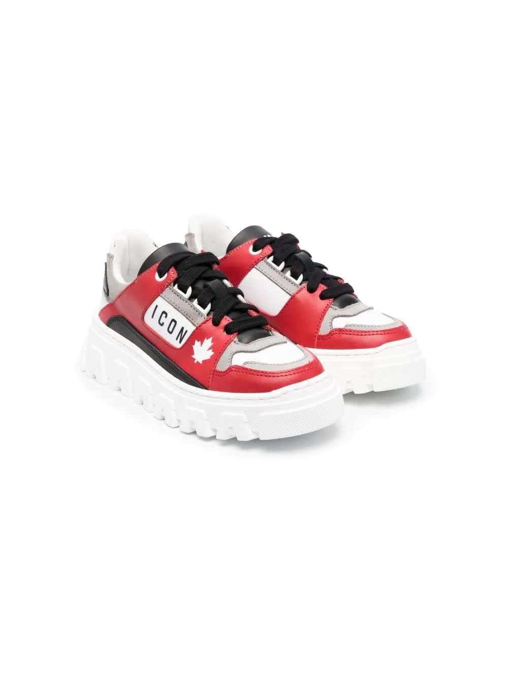 Dsquared2 Icon Contrast-panel Low-top Sneakers