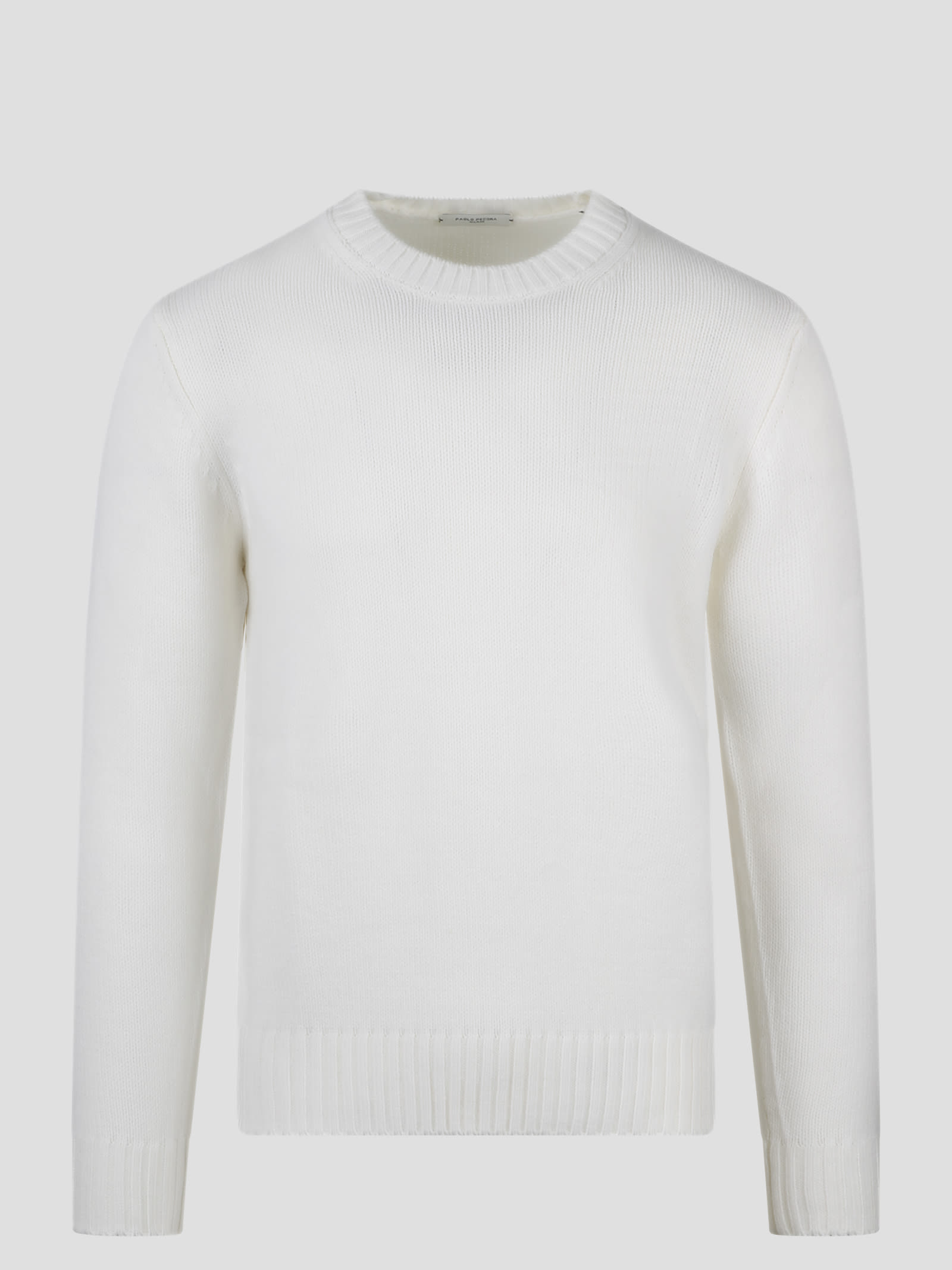 Shop Paolo Pecora Crewneck Sweater In White