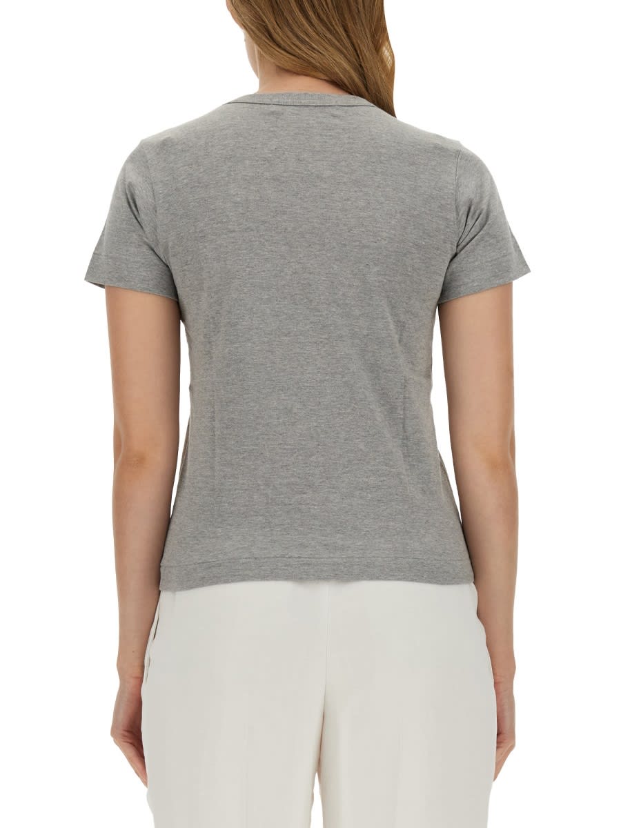 Shop Comme Des Garçons Play Cotton T-shirt In Grey