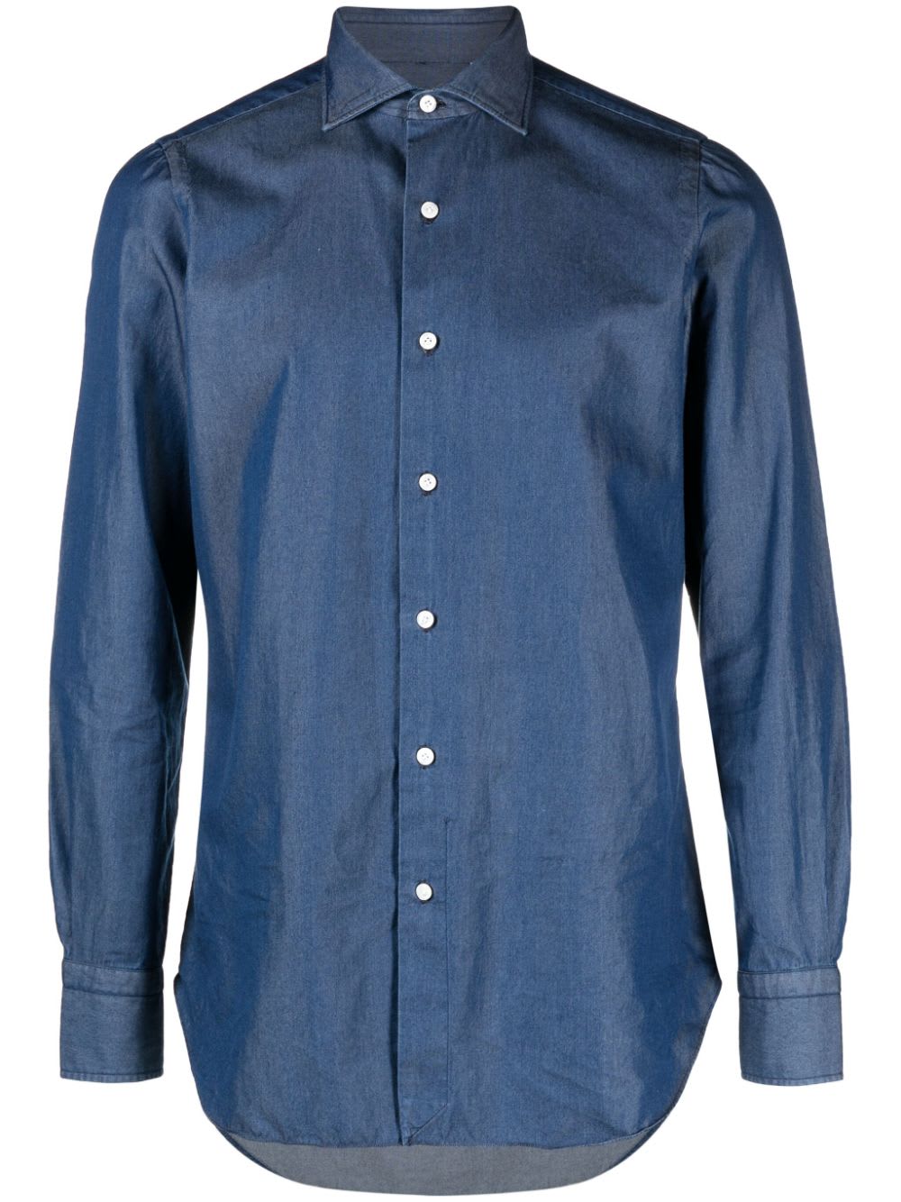 Finamore 1925 Finamore Regular Fit Denim Shirt In Blue