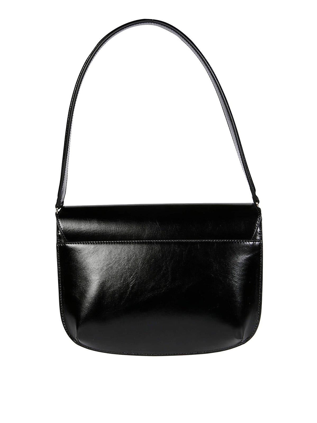 Shop Apc Sac Sarah Shoulder Bag In Lzz Noir