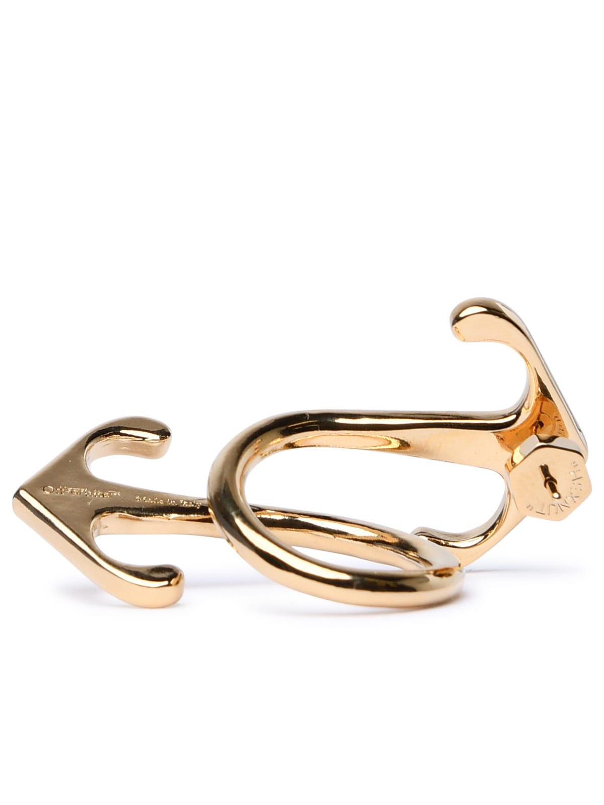 Shop Off-white Mono Arrow Gold Brass Earrings