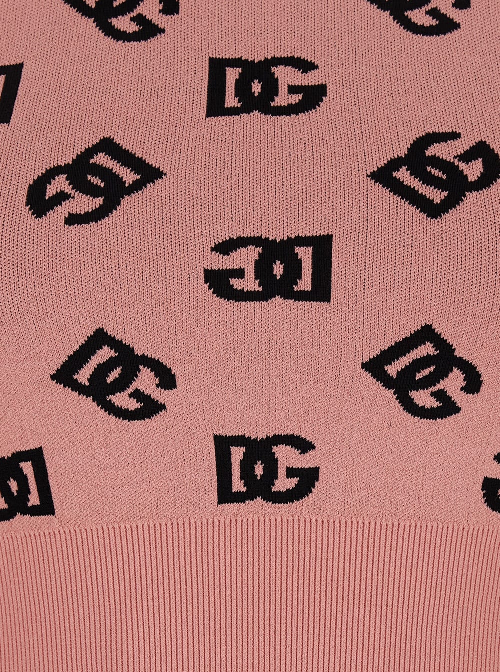 Dolce & Gabbana Crew Neck Cropped Knitwear In Pink