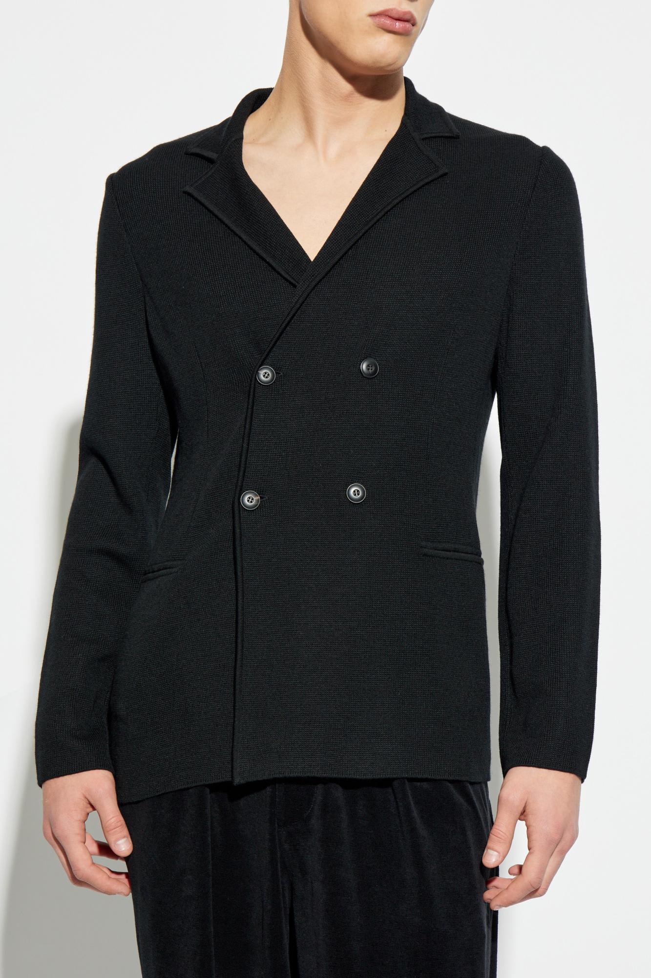 Giorgio Armani Wool Double-breasted Blazer In Uc001