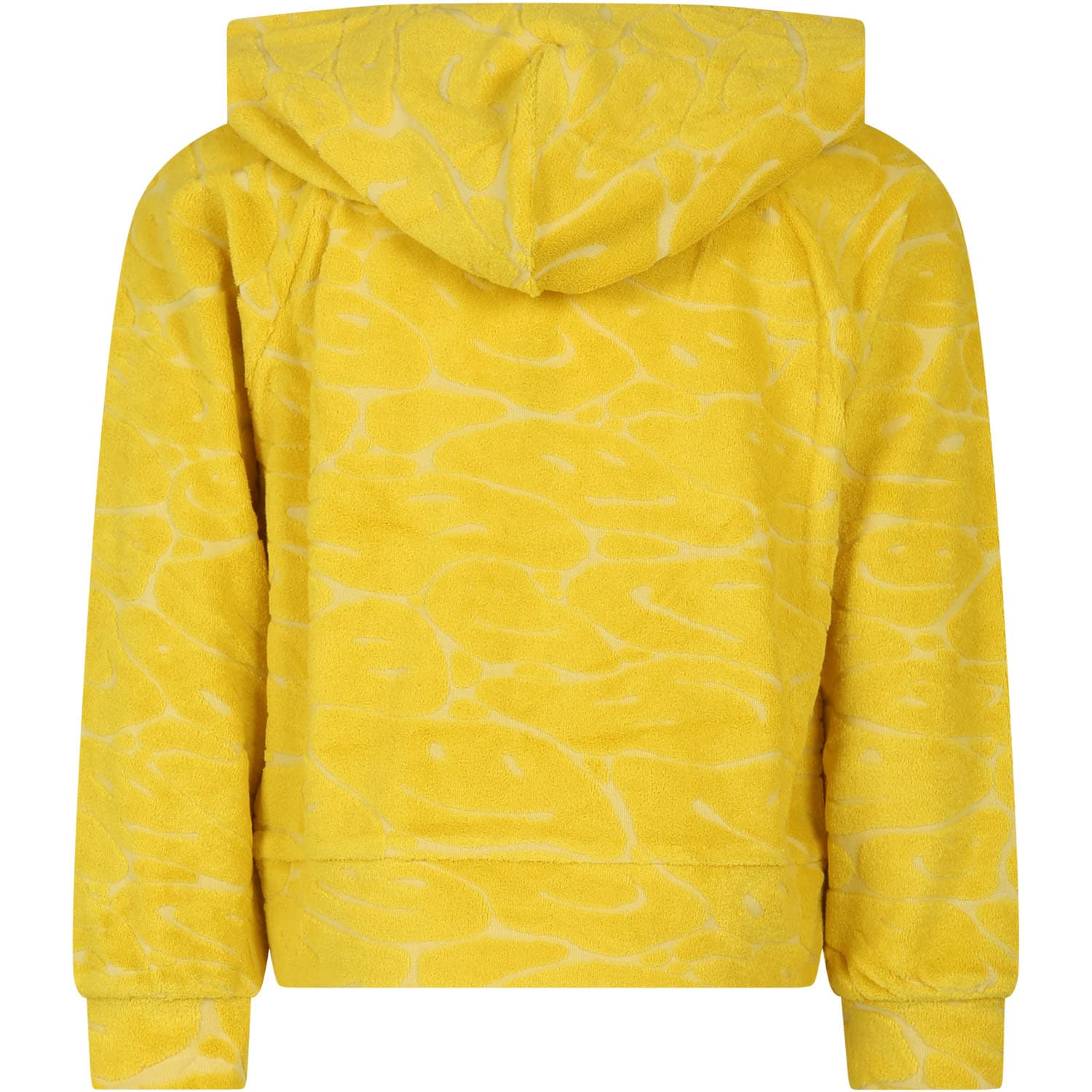 Shop Molo Yellow Sweatshirt For Girl With Smiley
