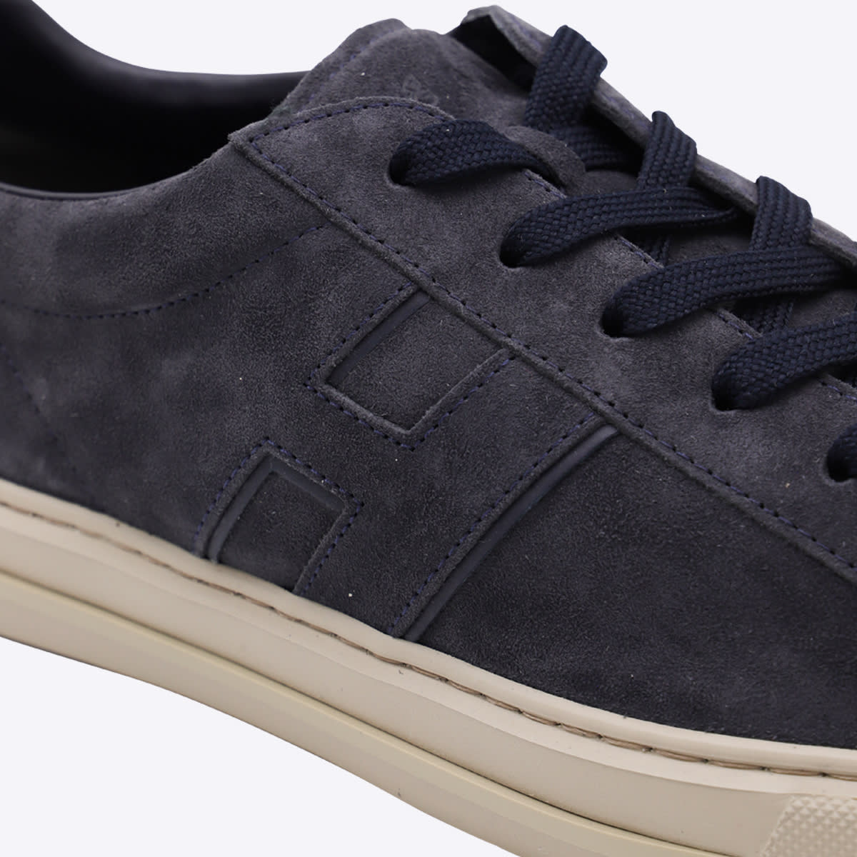 Hogan H691 Lace-up Sneakers With Embossed Branding And Memory Foam Insole In Blue