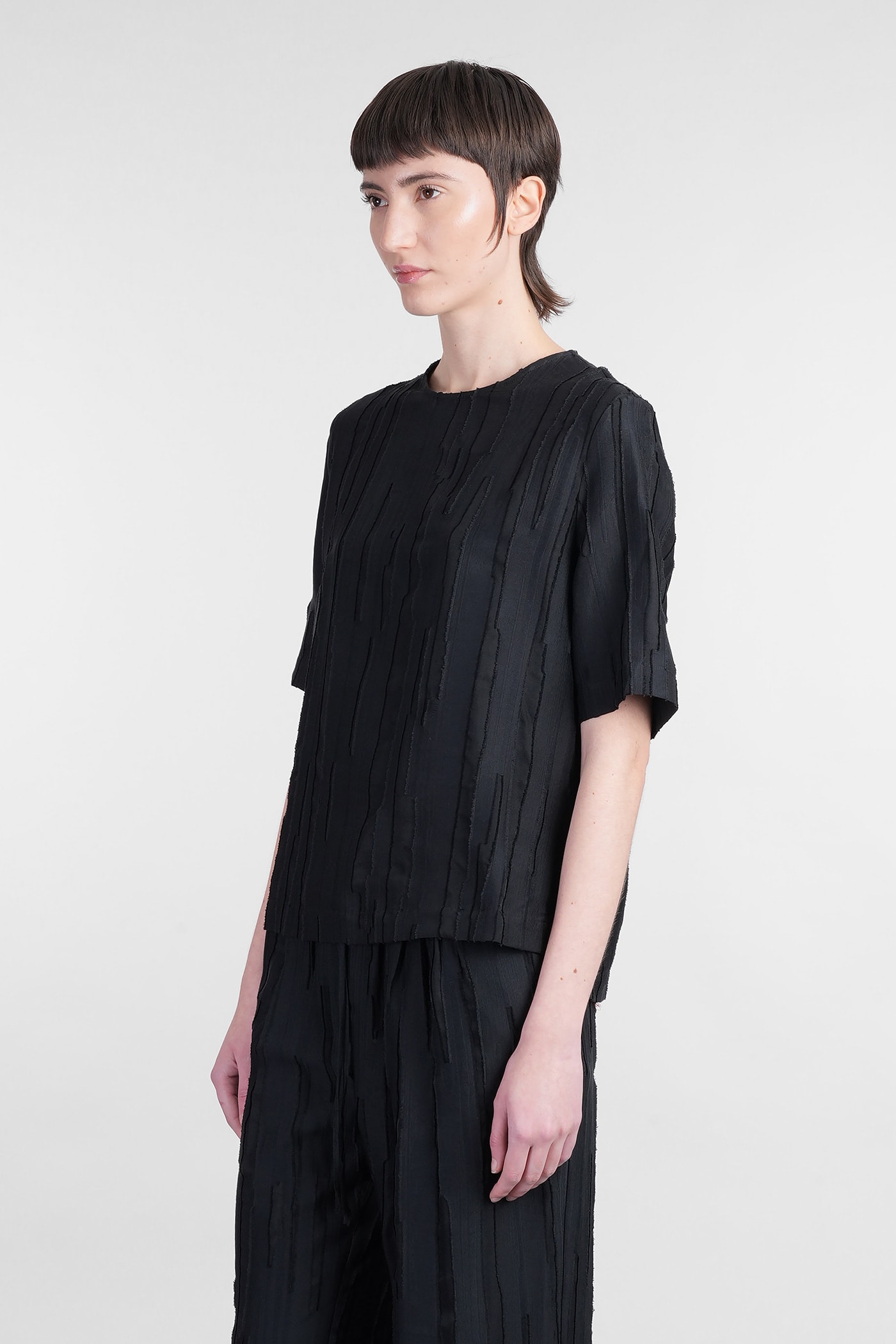 Shop Loulou Studio Toba Blouse In Black Silk