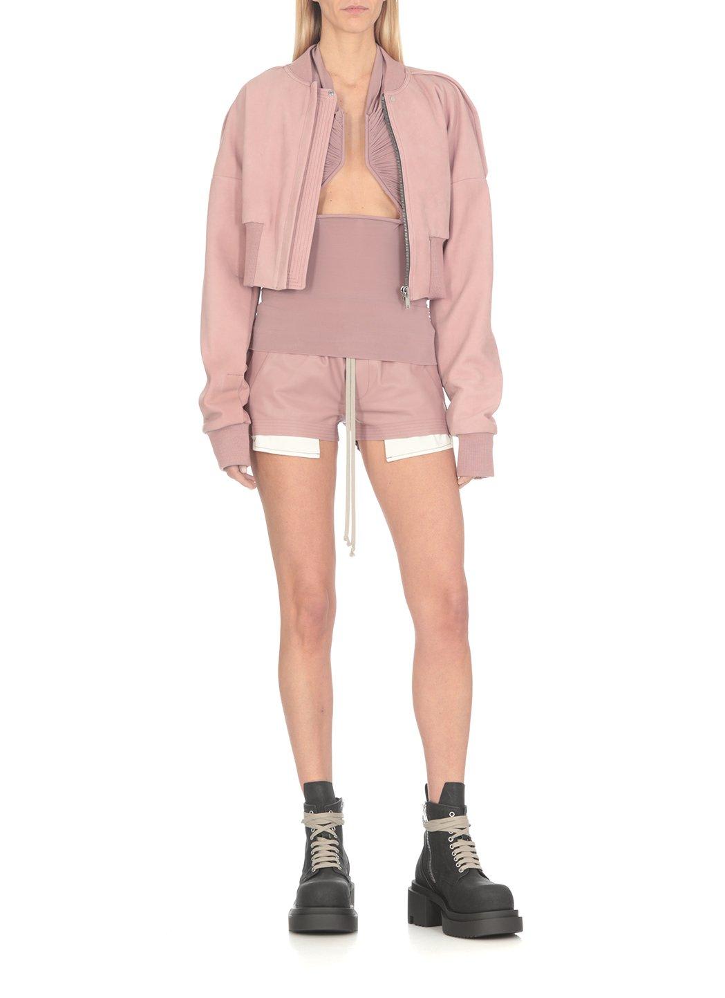 Shop Rick Owens Zip-up Cropped Jacket In Pink