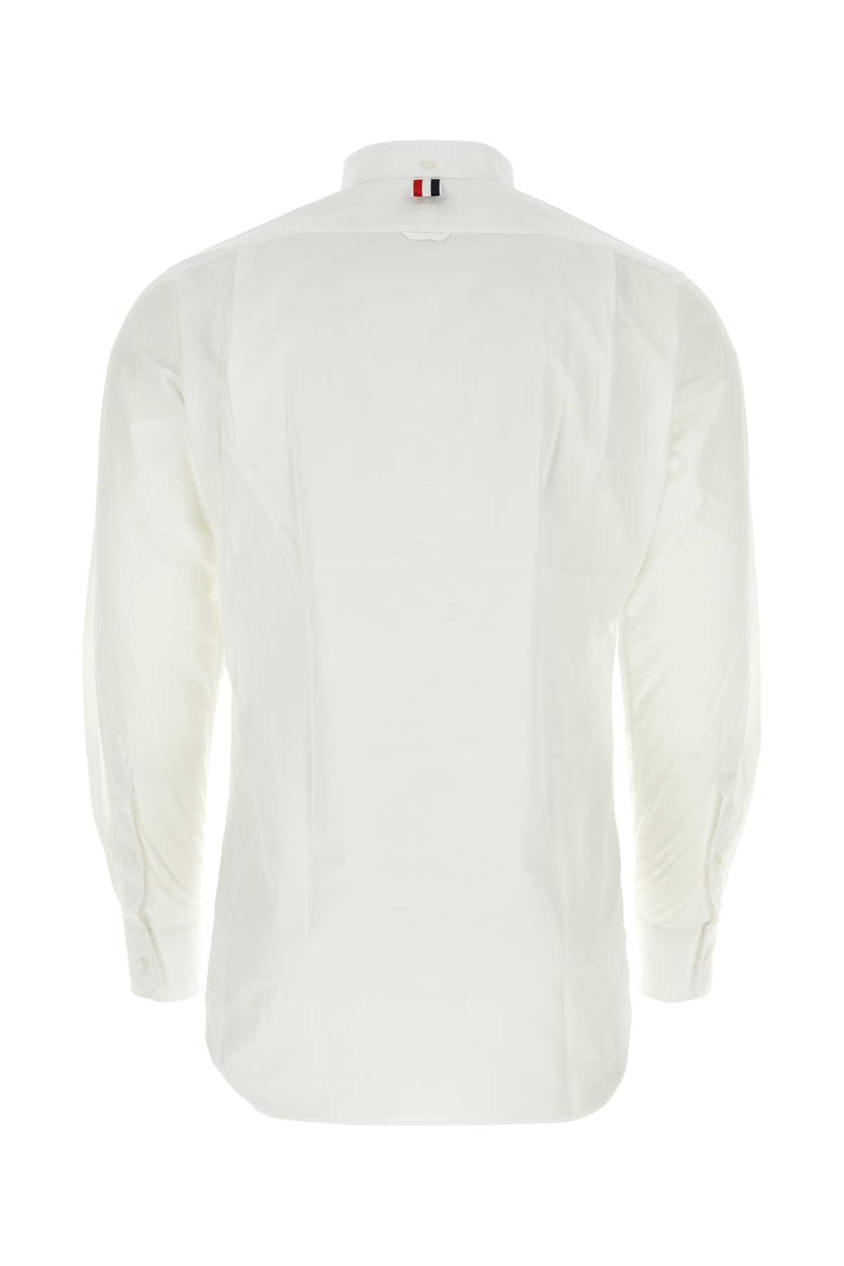 Shop Thom Browne White Popeline Shirt