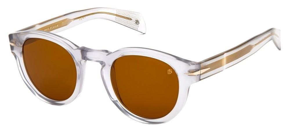 Shop Db Eyewear By David Beckham Round Frame Sunglasses In Kb7/70 Grey