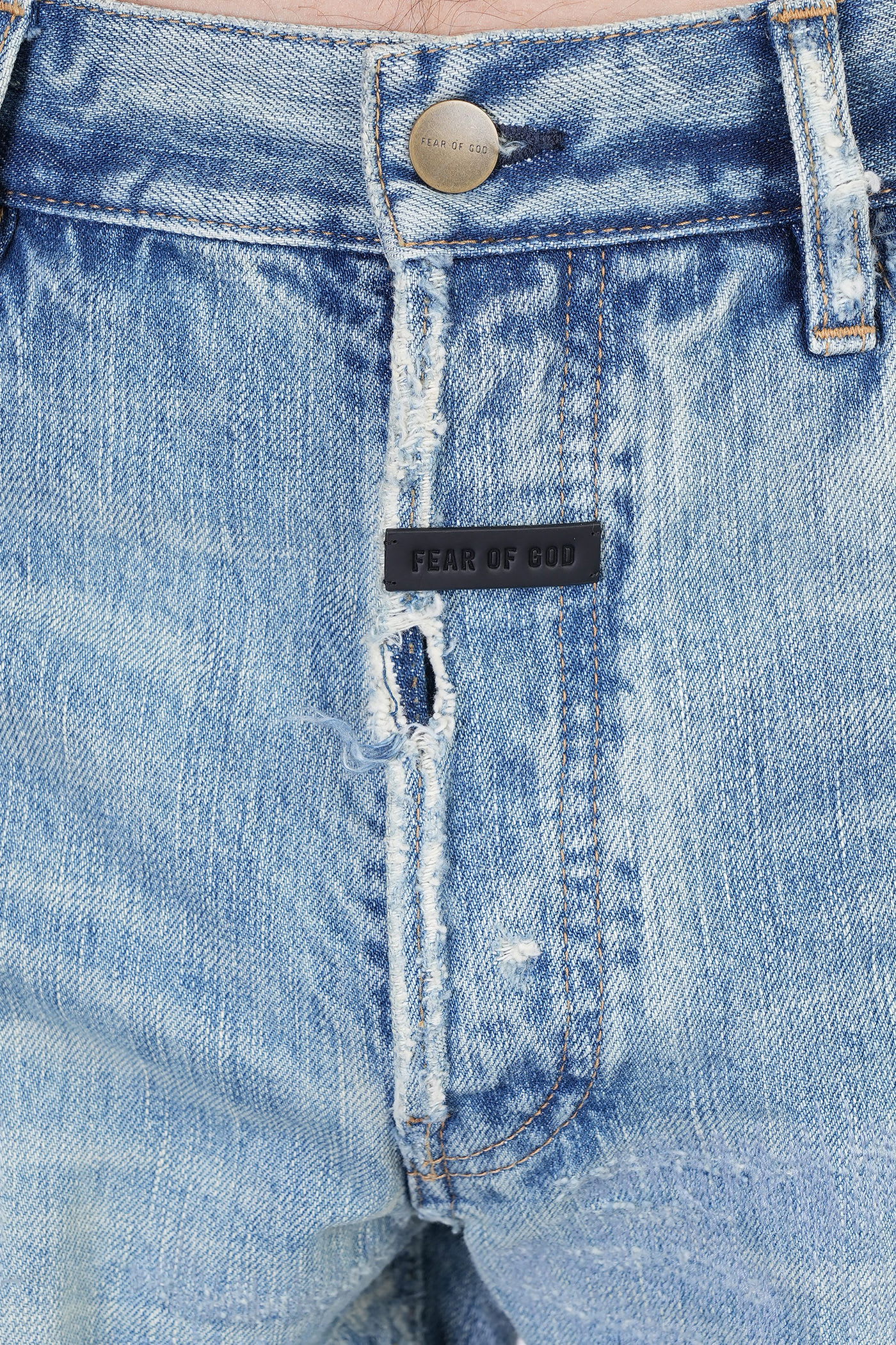 Shop Fear Of God Jeans In Blue Cotton