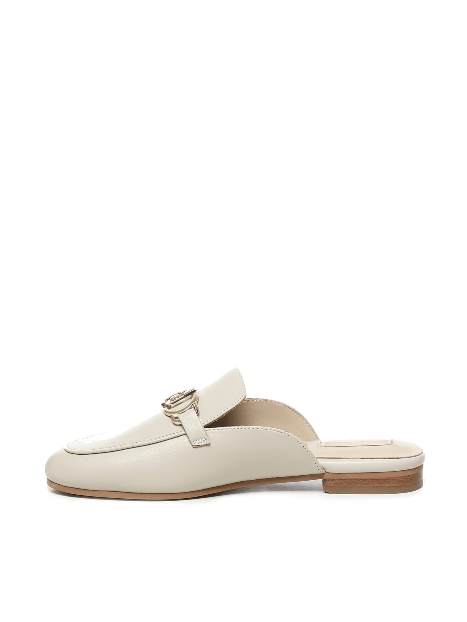 Shop Liu •jo Logo Leather Slippers