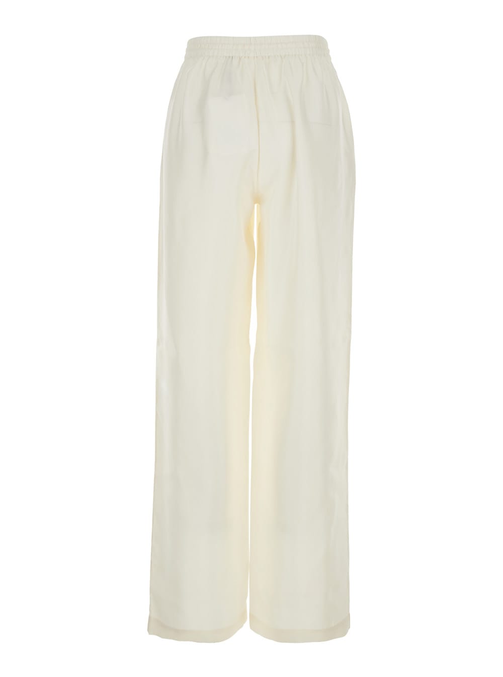 Rohe Wide-leg Trousers In Pearl Colour In White