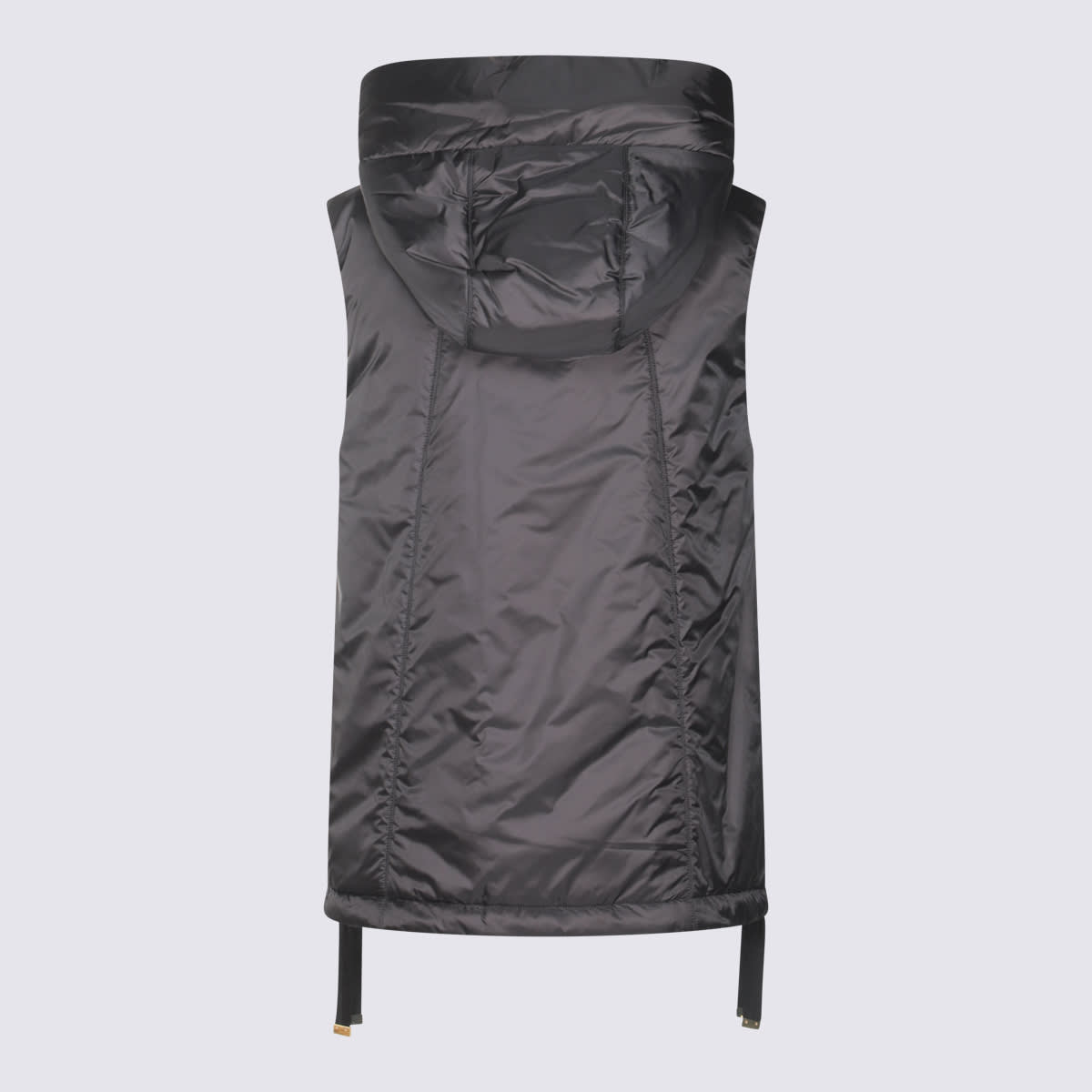 Max Mara The Cube Padded Gilet With Hood Coats Black In Black