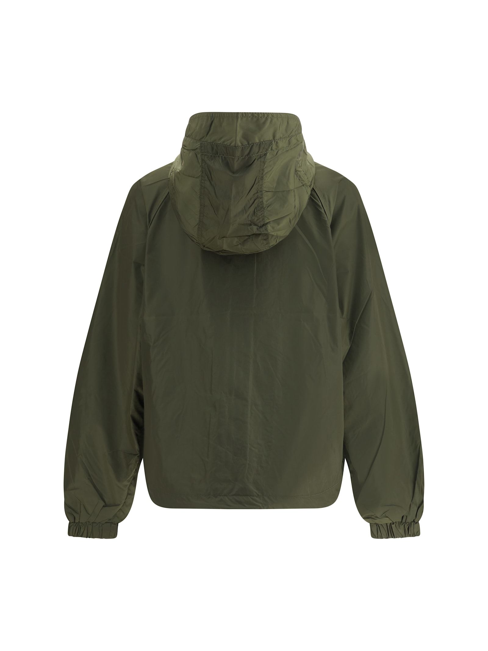 Ganni Flyweight Nylon Jacket Kalamata In Green