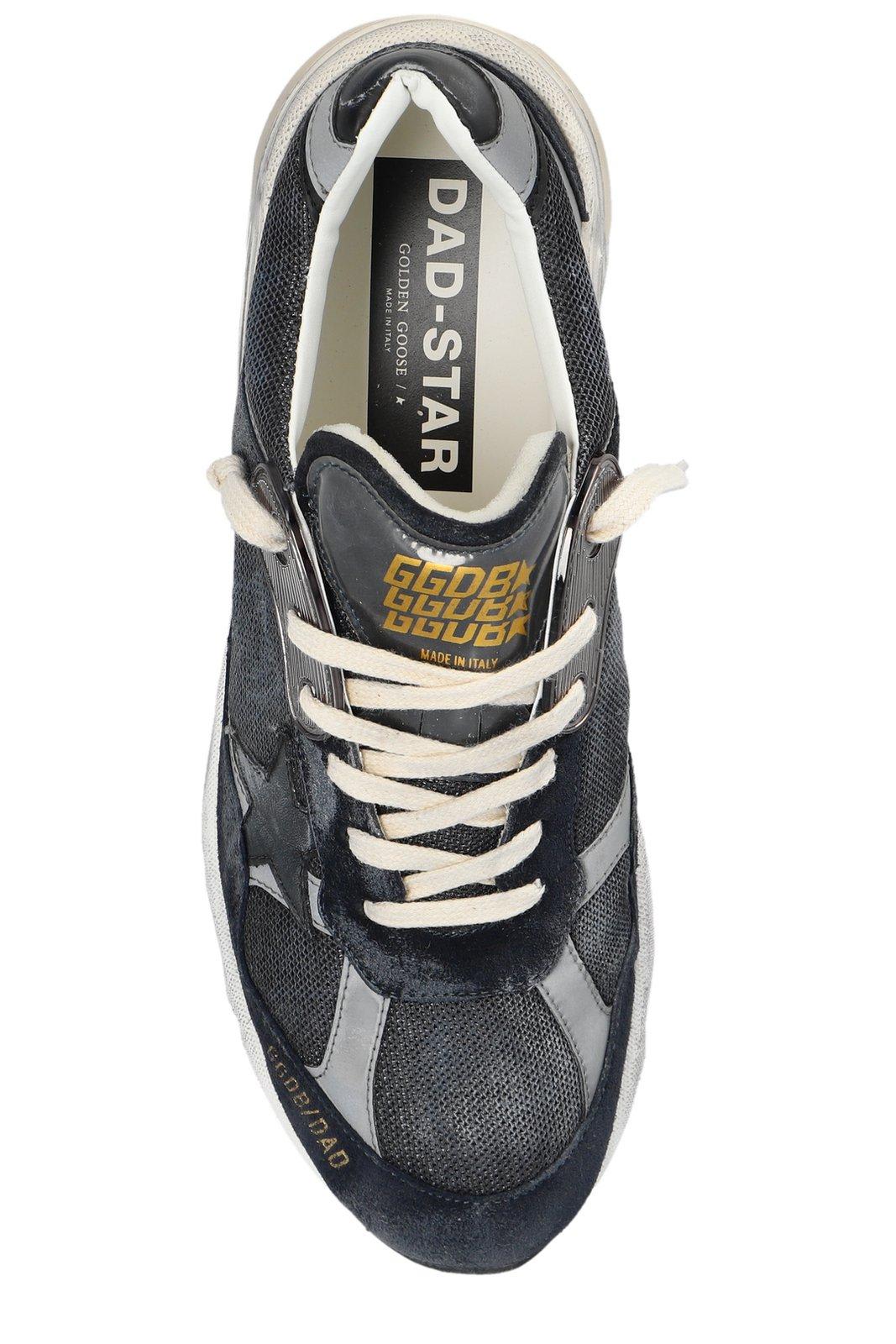 Shop Golden Goose Running Dad Sneakers In Dark Blue/silver/black