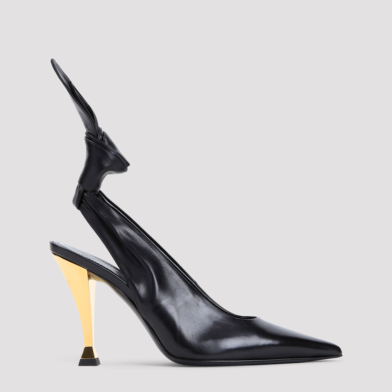 Shop Givenchy Beauw 95mm Slingback In Black Golden