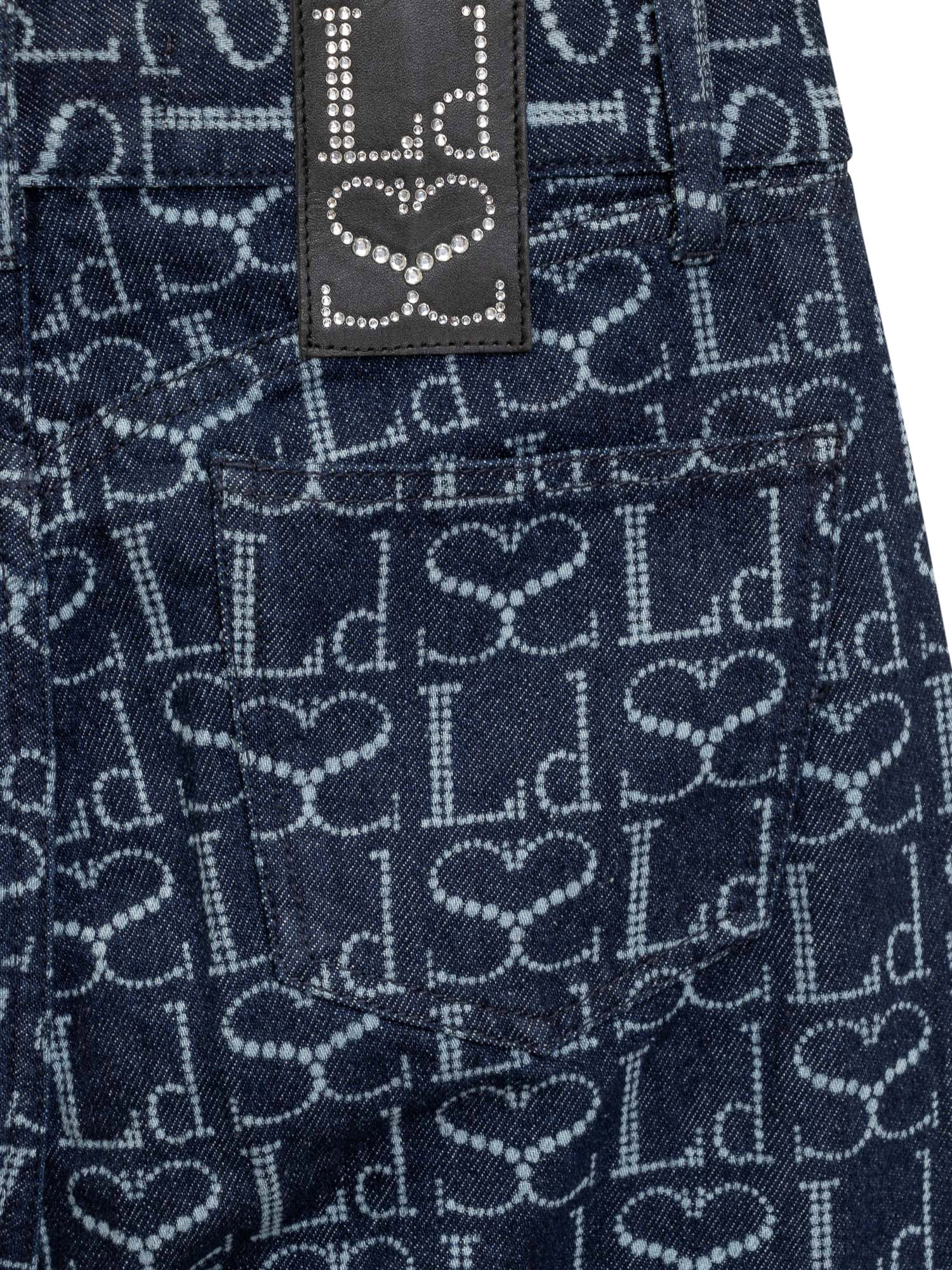 Shop Ludovic De Saint Sernin Laceup Jeans In Indigo Mono