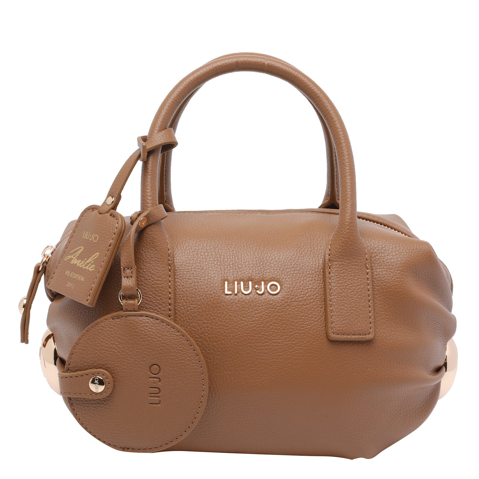 Liu •jo Small Logo Handbag In Sand