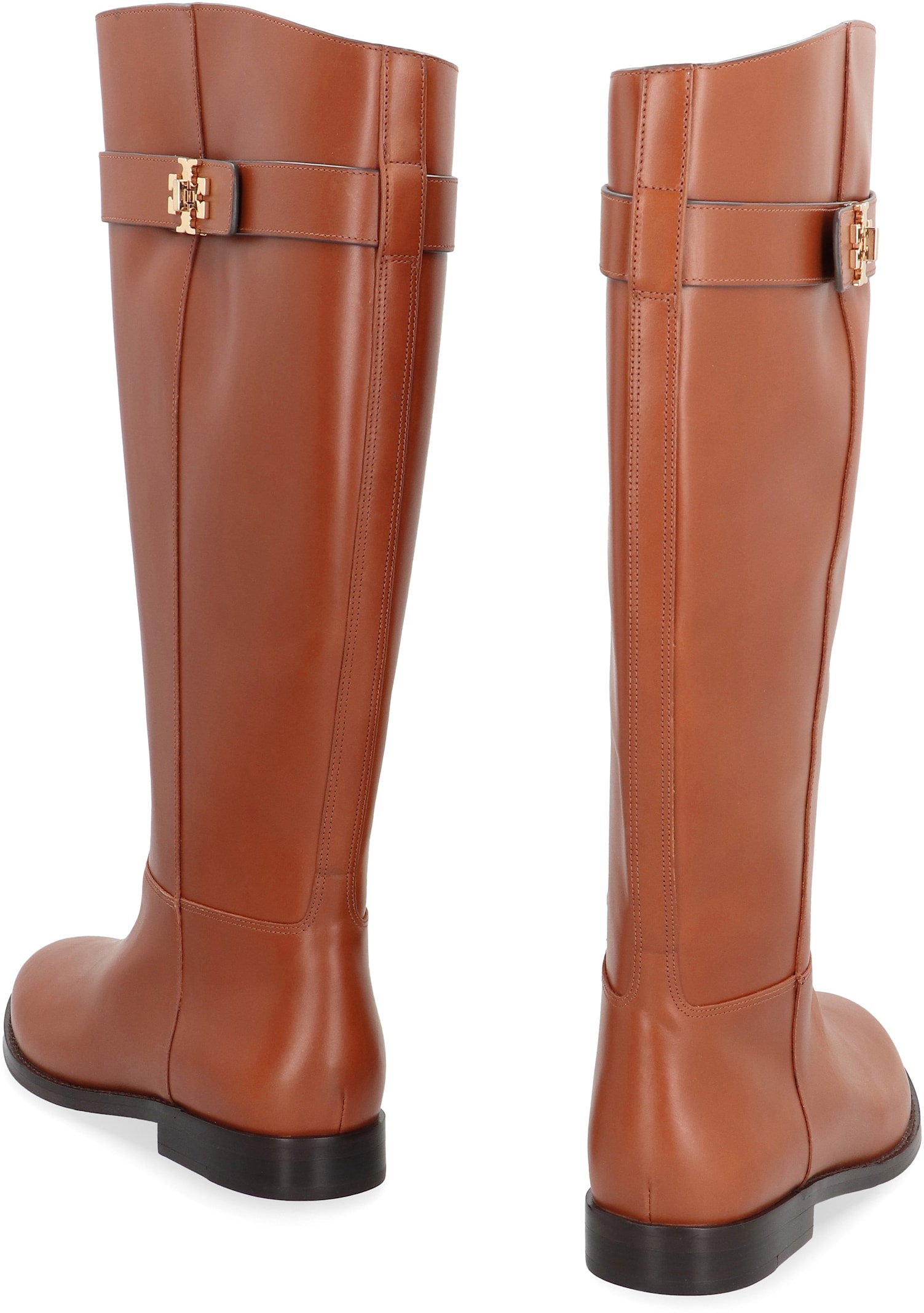 Tory Burch T Lock Riding Boot In Sierra Cognac