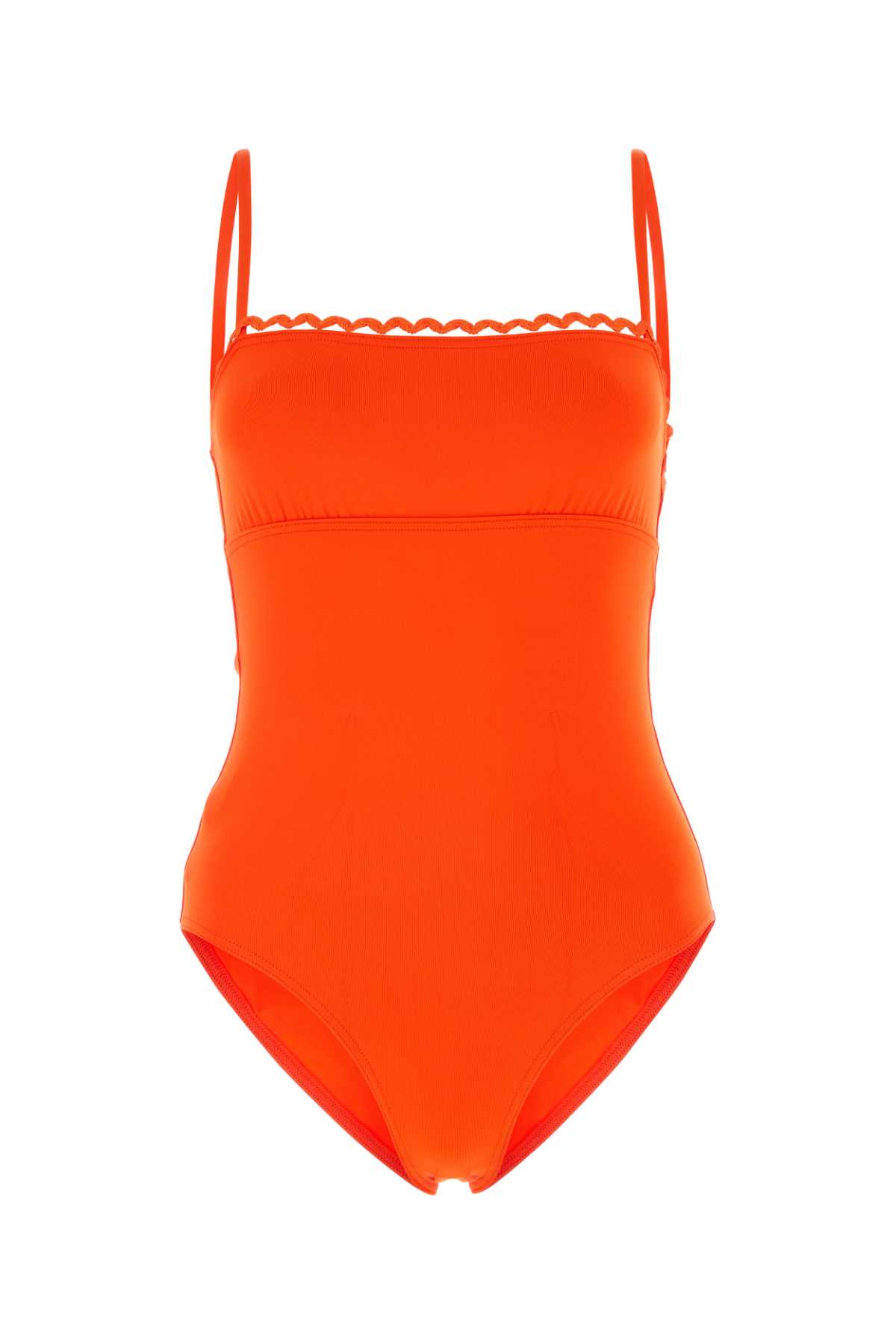 Orange Stretch Nylon Swimsuit